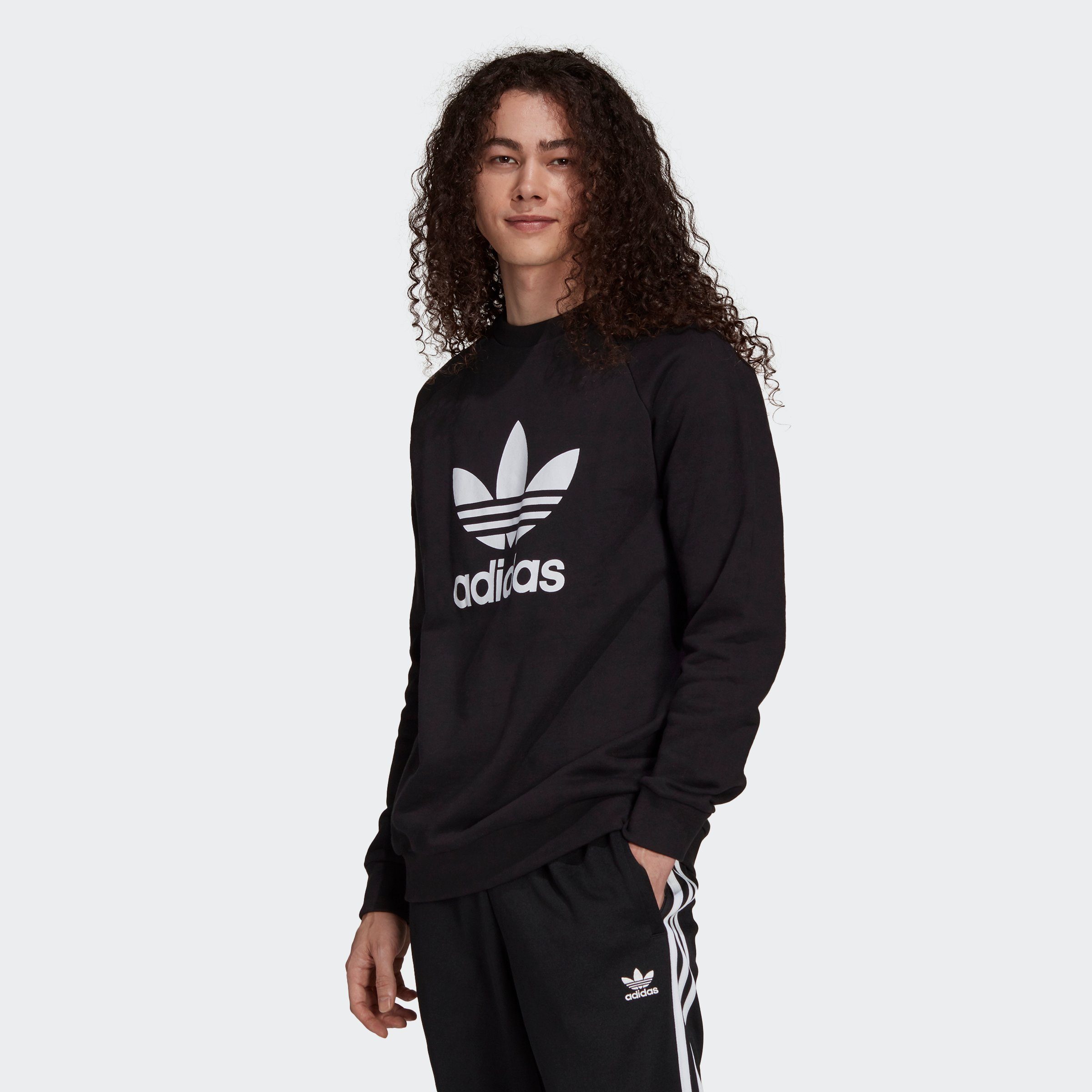 BLACK/WHITE Originals CLASSICS adidas Sweatshirt ADICOLOR TREFOIL