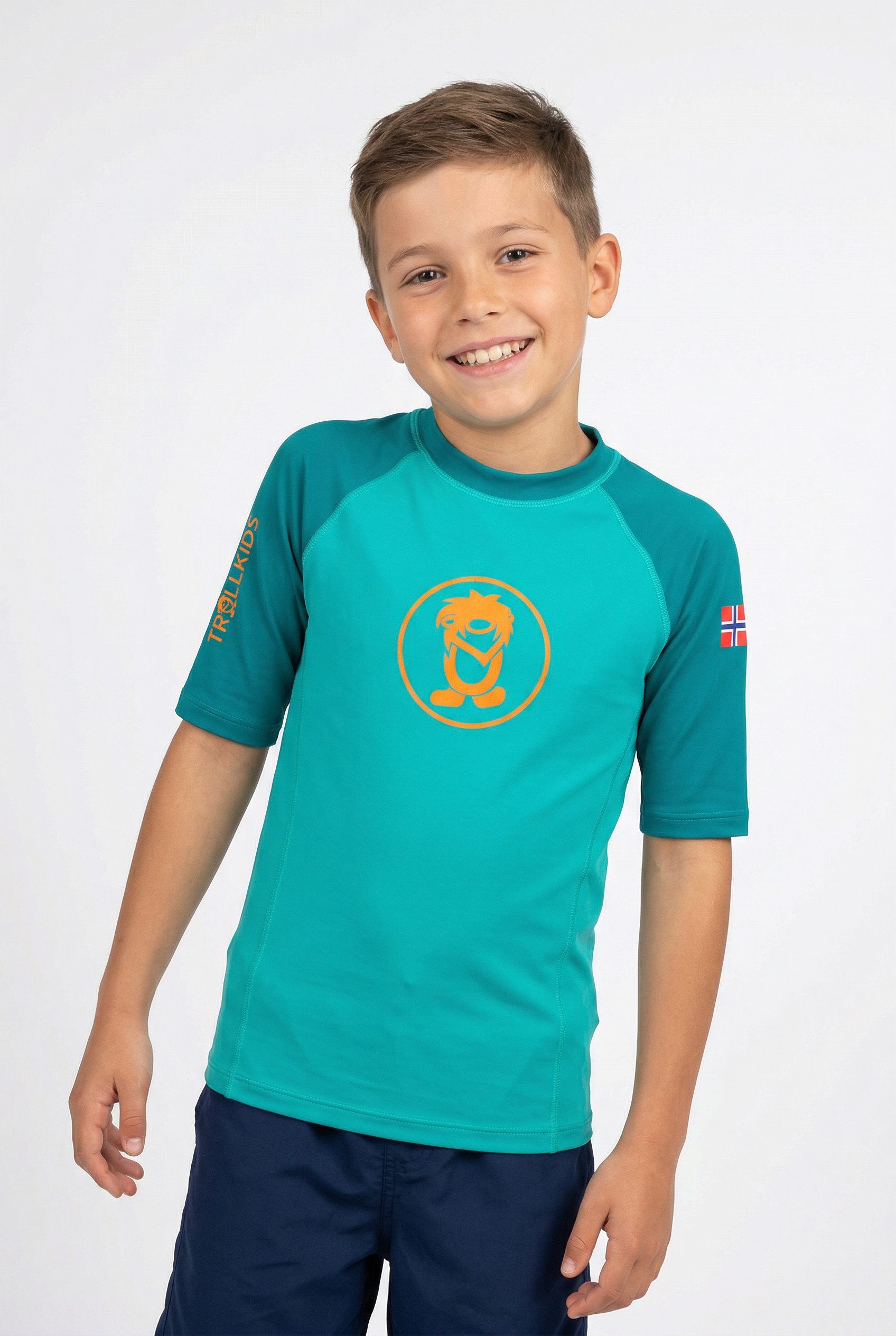 TROLLKIDS Bade-Shirt KIDS KVALVIKA T, UV-Schutzfaktor 50+, kurzärmlig, für Kinder und Jugendliche geeignet