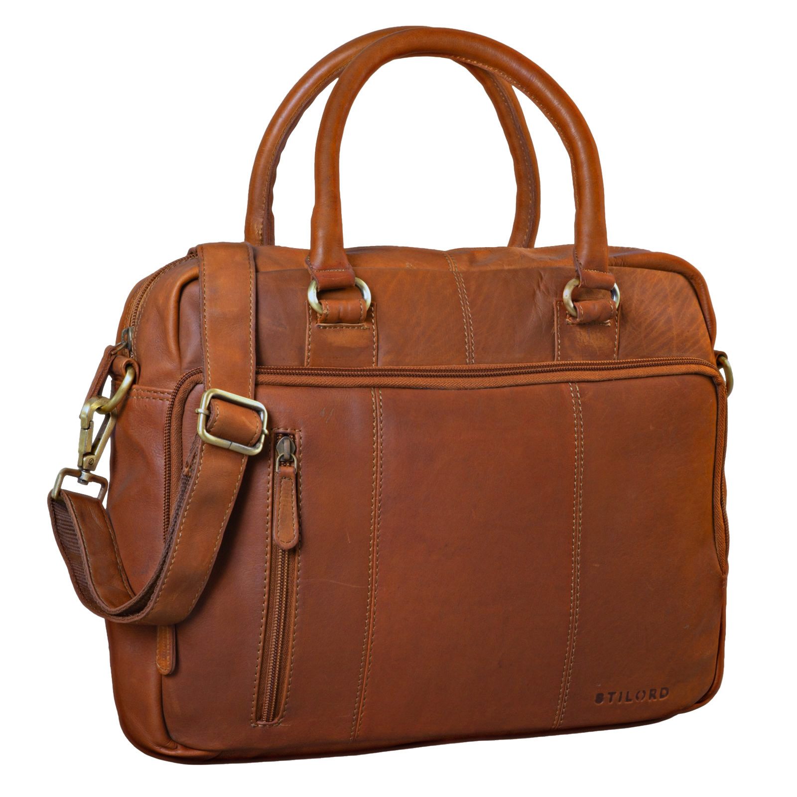 STILORD Laptoptasche "Adam" Vintage Laptoptasche 13,3 Zoll Leder