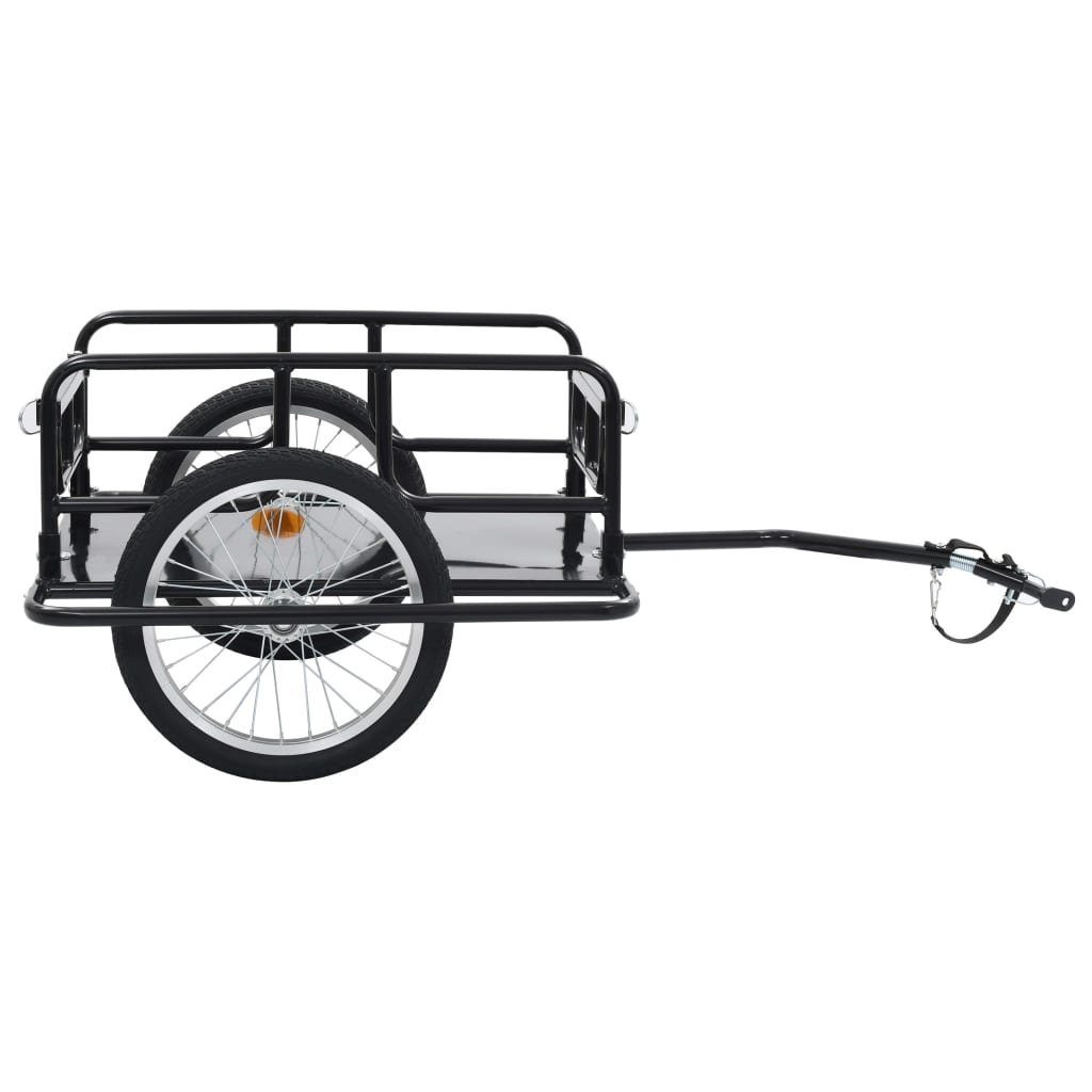 vidaXL Fahrradlastenanhänger Fahrradanhänger 130x73x48,5 cm Stahl Schwarz