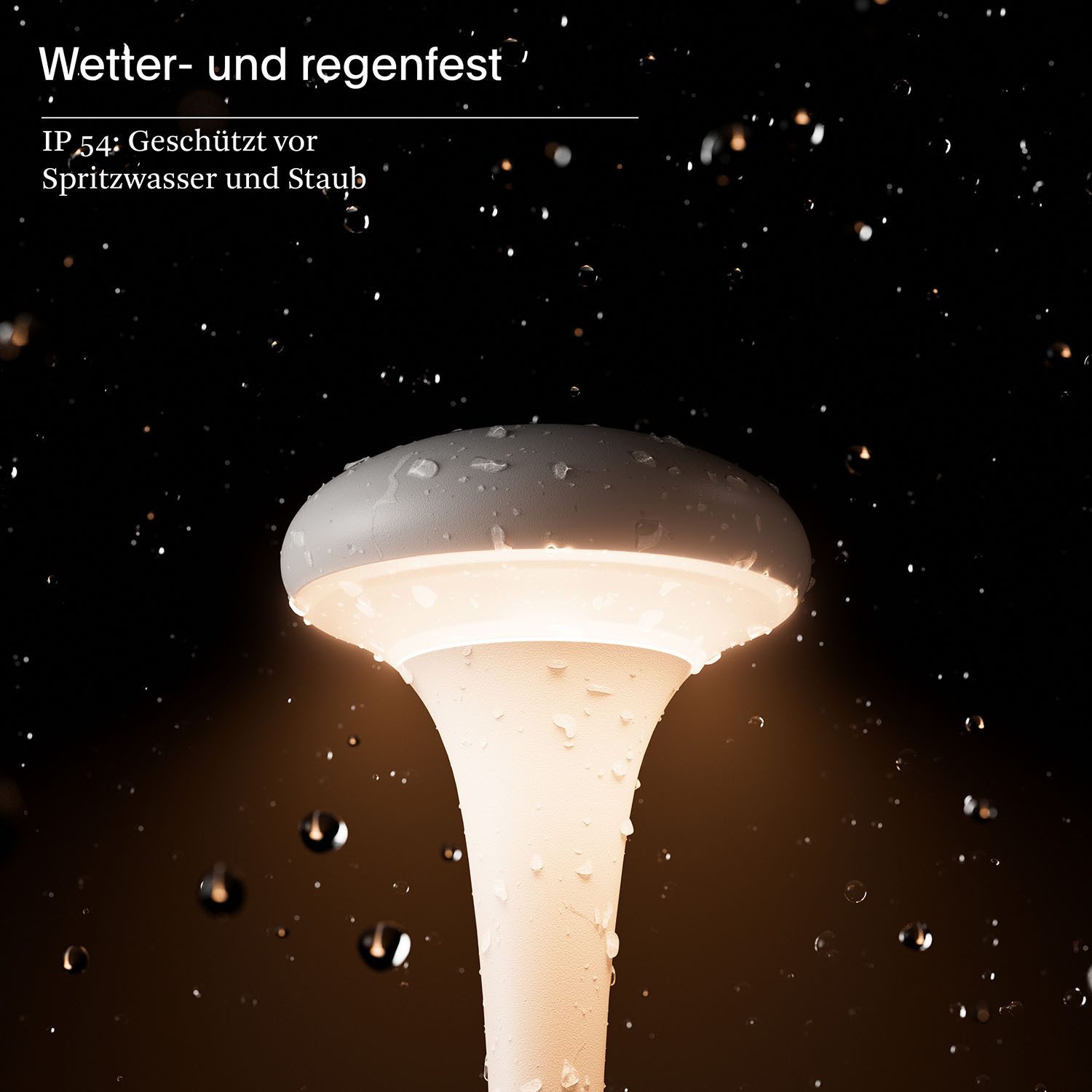 SIGOR LED Tischleuchte Akku-Tischleuchte, Dimmbar, LED fest integriert, Warmweiß