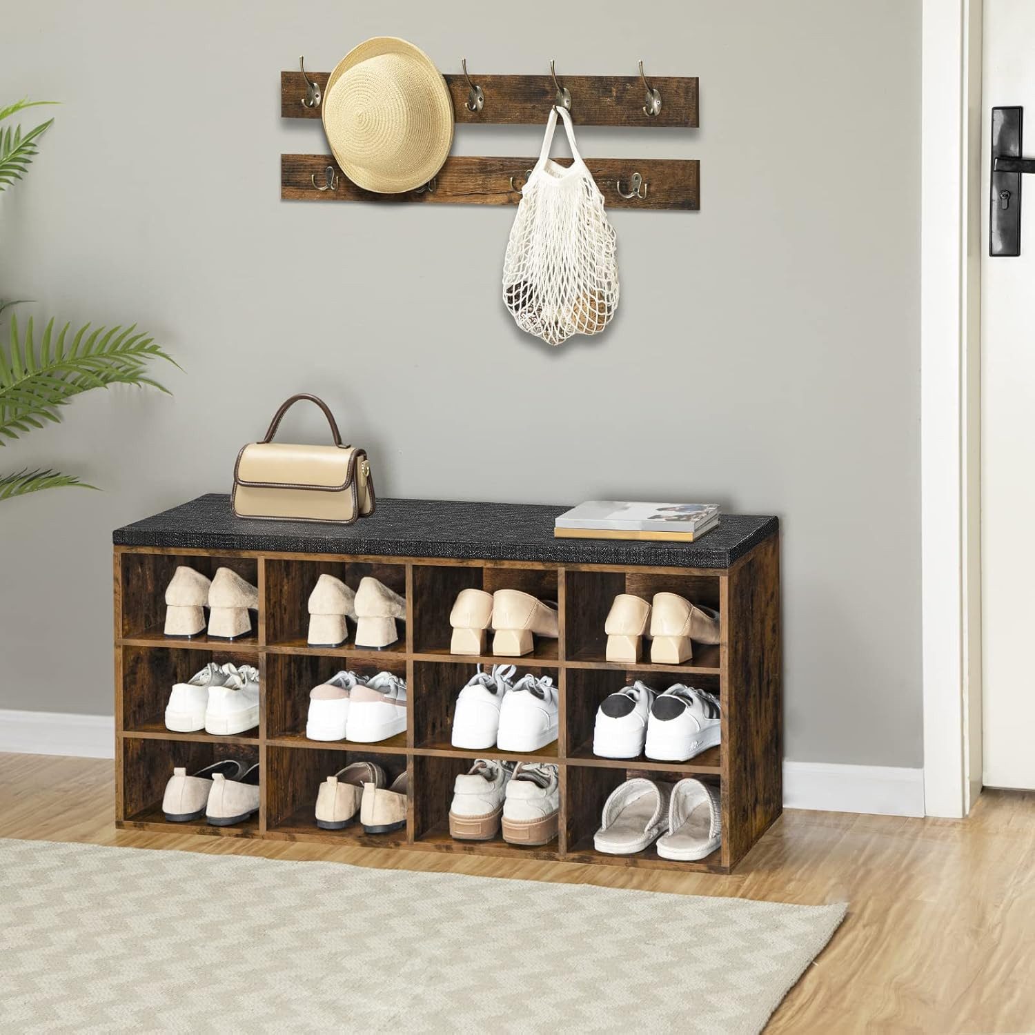 Hoobro Garderobe Wandgarderobe mit 9 Haken, günstig online kaufen
