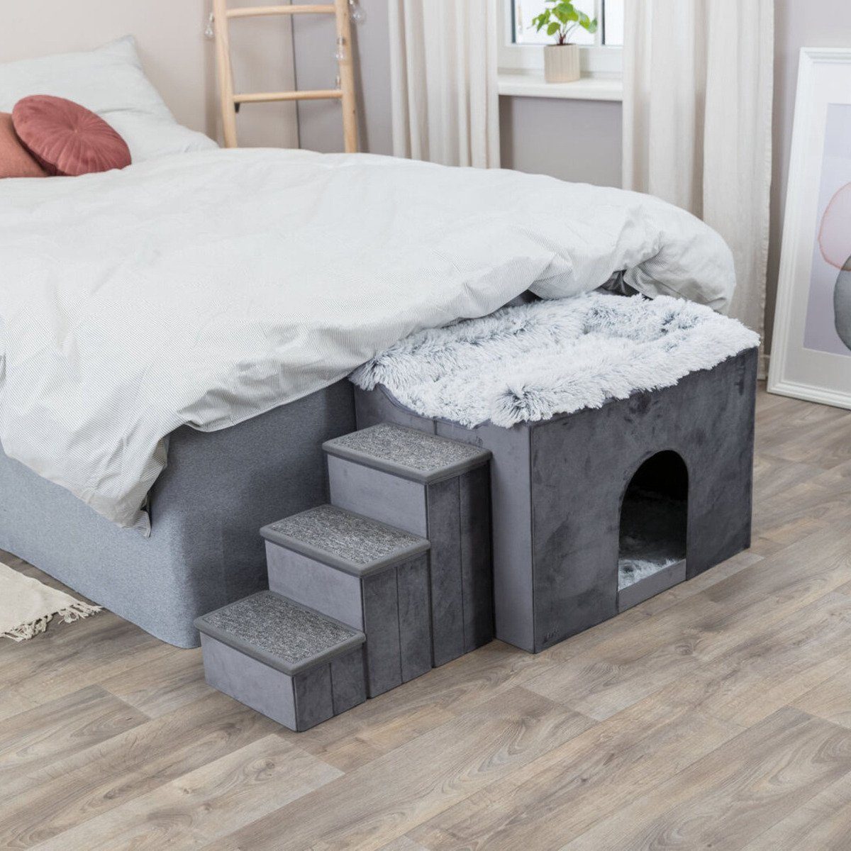 TRIXIE Hundehütte Hunde-Höhle mit Treppe, Maße günstig online kaufen
