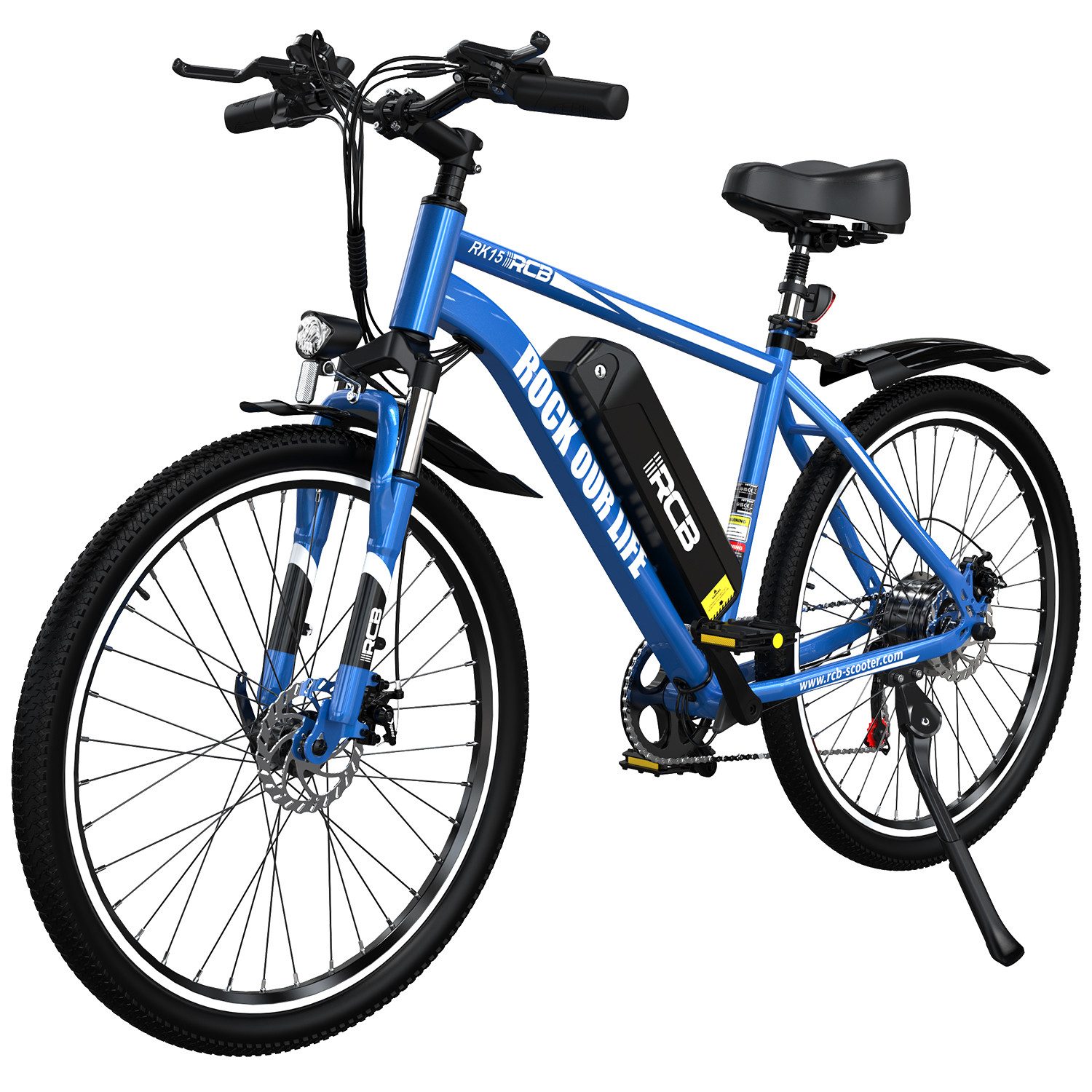RCB E-Bike RK15, APP, 26 Zoll Pedelec, 10,4 Ah Lithium-Akku, Reichweite 30-50 km, 7 Gang, Kettenschaltung, 250W Heckmotor, 374,4 Wh