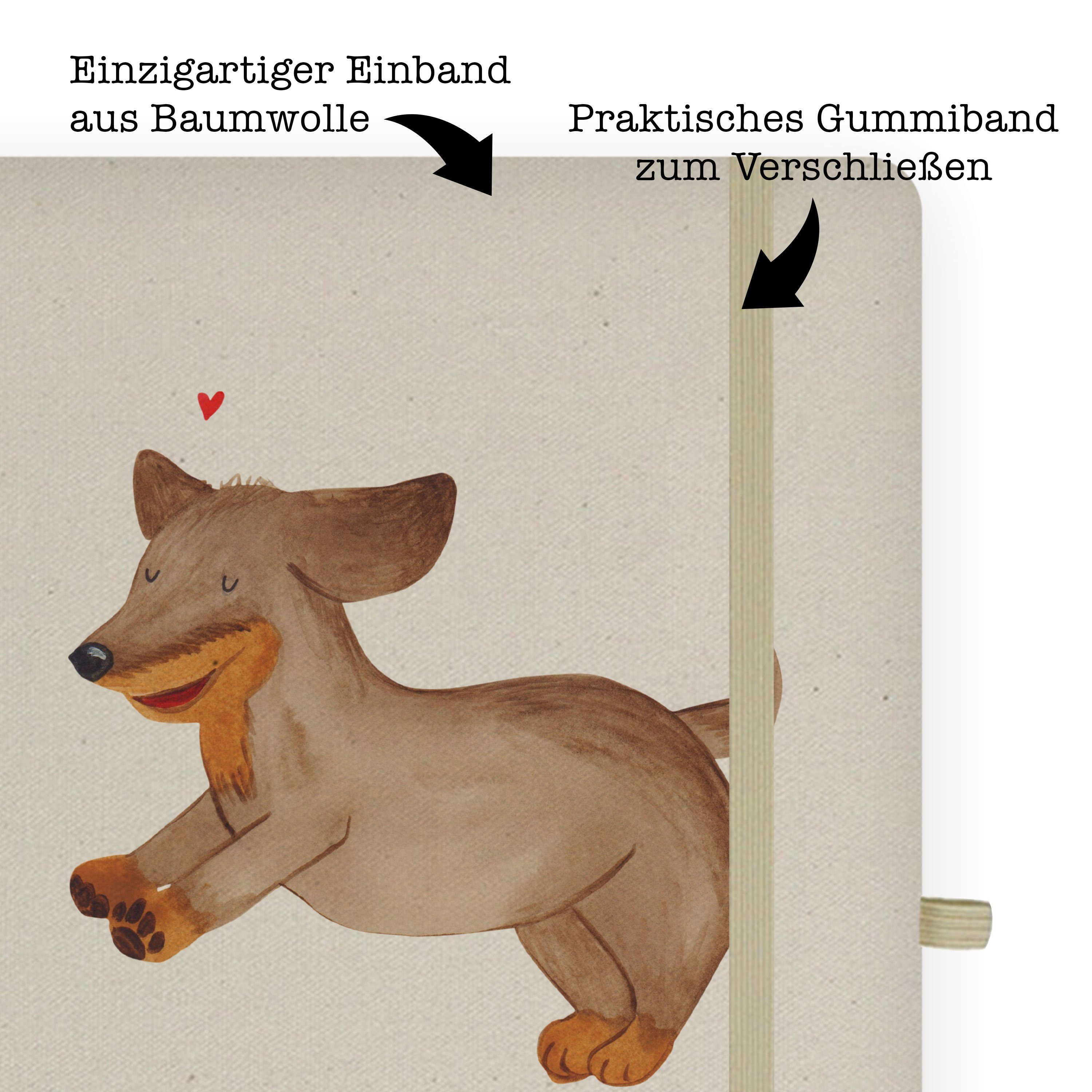 Transparent Notizbuch Dackel fröhlich Mrs. & Panda & - - Mrs. Geschenk, Mr. Hund Panda Mr. Schreibheft, Dachshund