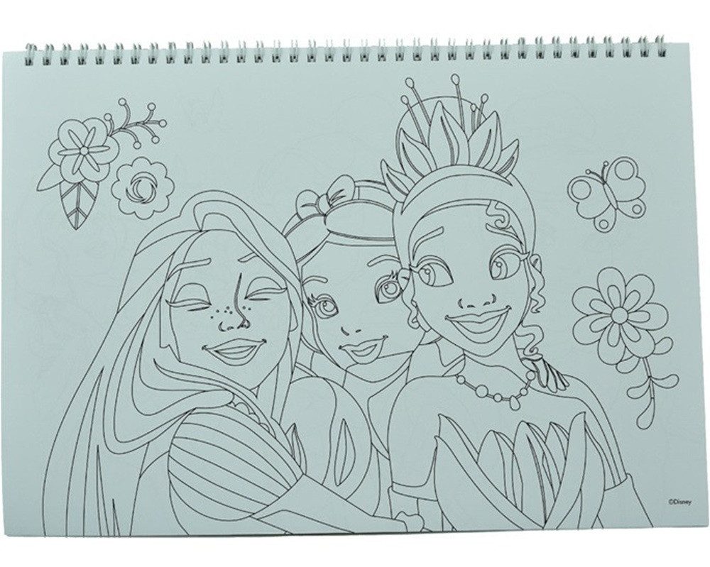 Disney Skizzenblock Disney Prinzessin Spring A4 Spiral Skizzenbuch 40 Blätter & Aufklebern