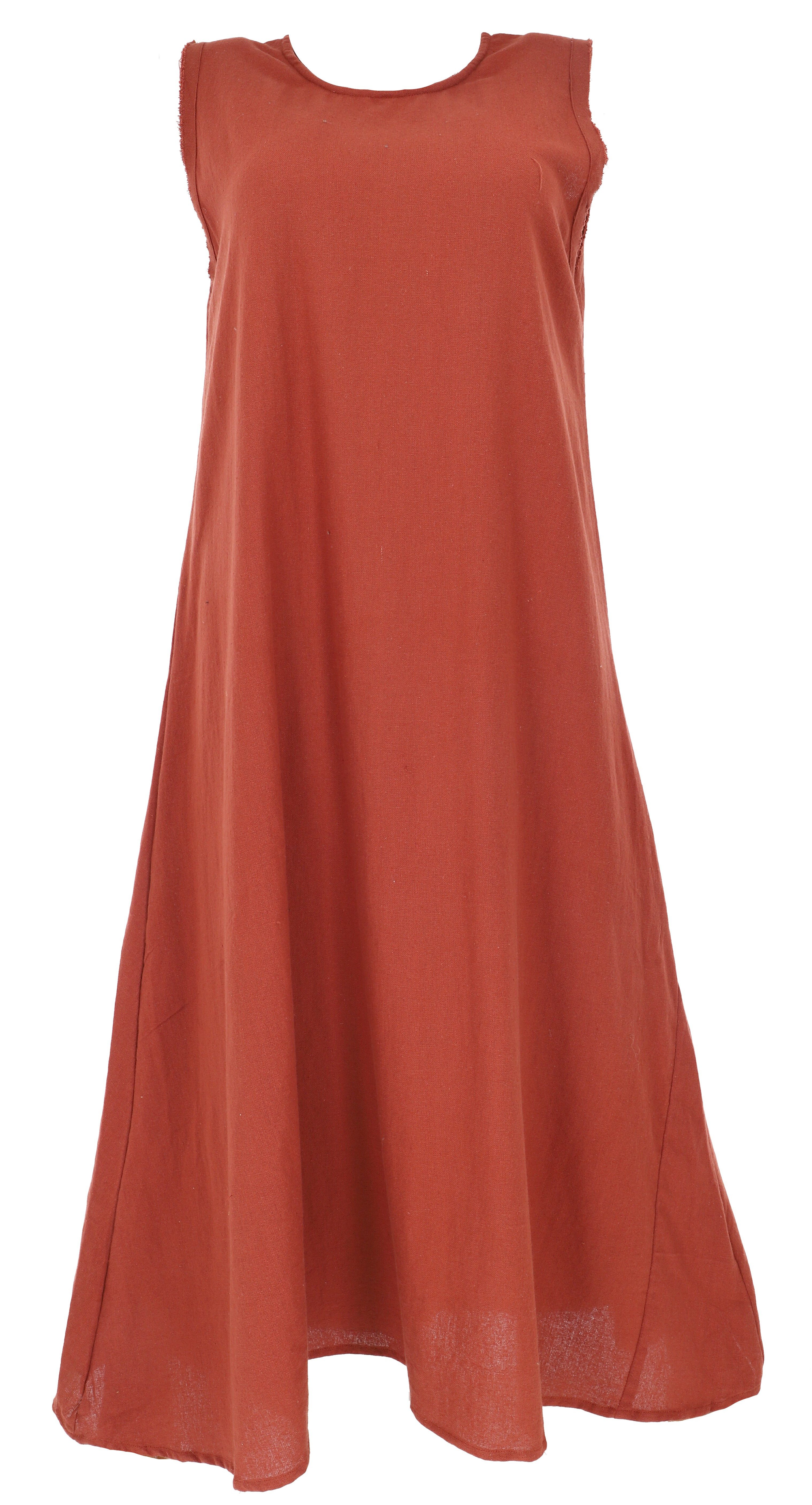Guru-Shop Midikleid Natürliches Boho Sommerkleid, langes.. alternative Bekleidung