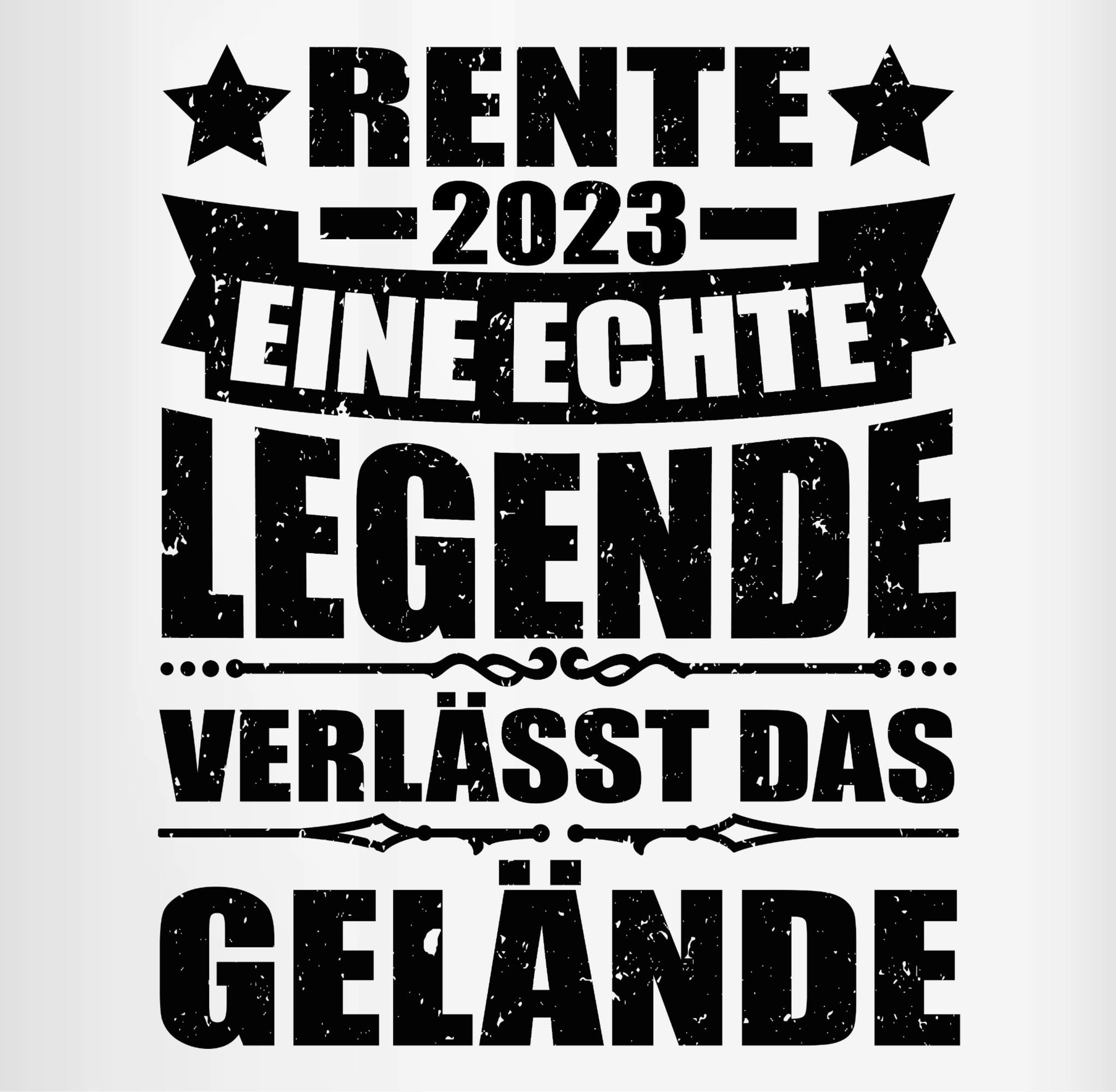 das Rente Shirtracer Schwarz 2023 Tasse verlässt Legende Keramik, Rentnerin 1 Tasse Gelände, -