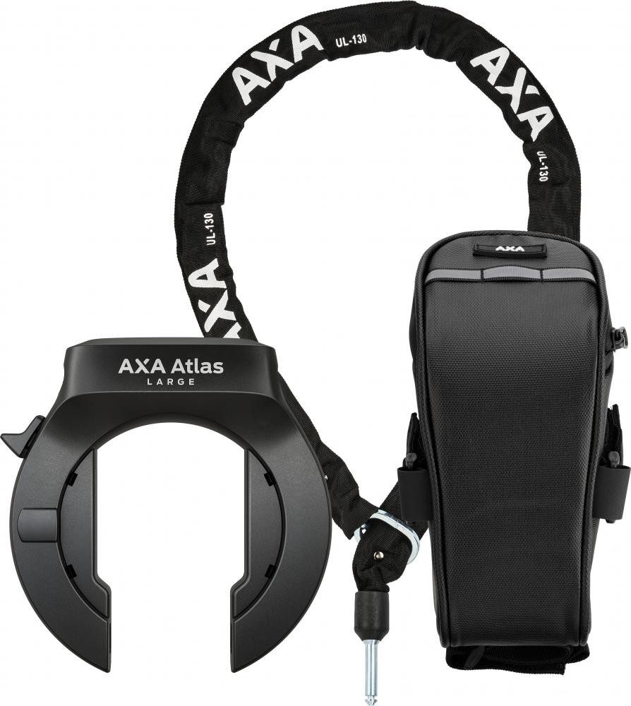 AXA Fahrradsattel AXA Atlas Large/ULC 130 Rahmenschloss-Set mit Satteltasche - Sicherhei