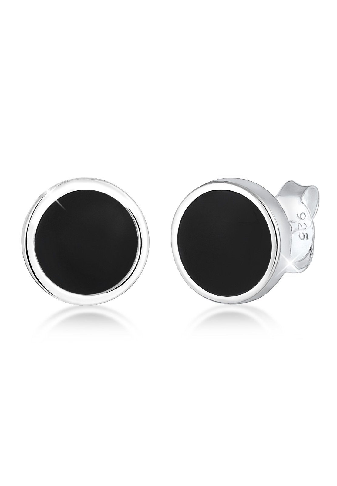 Kuzzoi Paar Ohrstecker Basic Kreis Geo Emaille 925 Silber günstig online kaufen