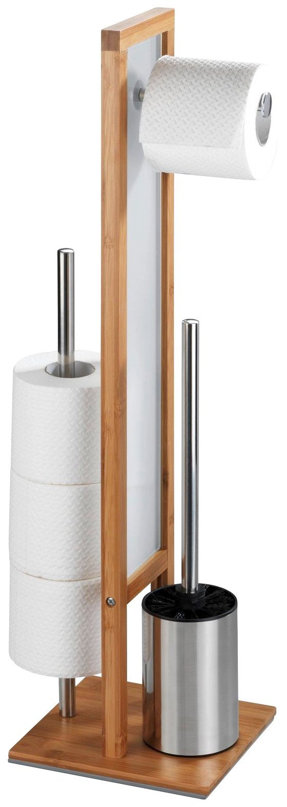 WC-Garnitur Rivalta, integrierter WC-Bürstenhalter WENKO und (1-tlg), Toilettenpapierhalter