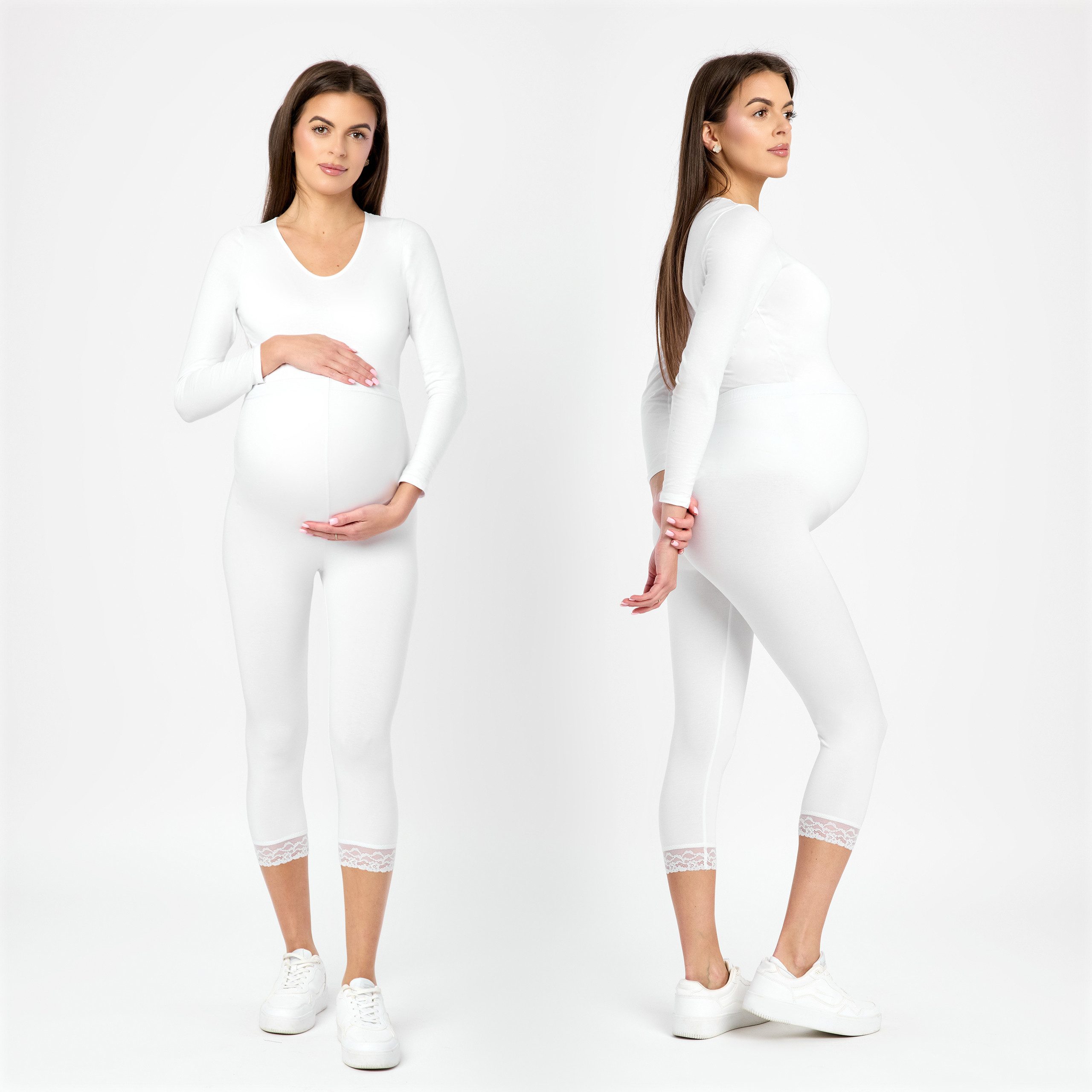Be Mammy Umstandsleggings 3/4 Capri Umstandhose BE20-161 (1-tlg) aus Viskos günstig online kaufen