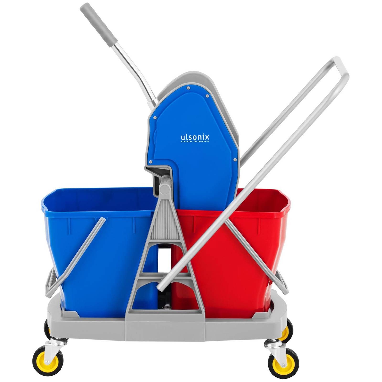Ulsonix Putzwagen mit Presse 2 x 18 L Mop Eimer Wischer Reinigungswagen 36L