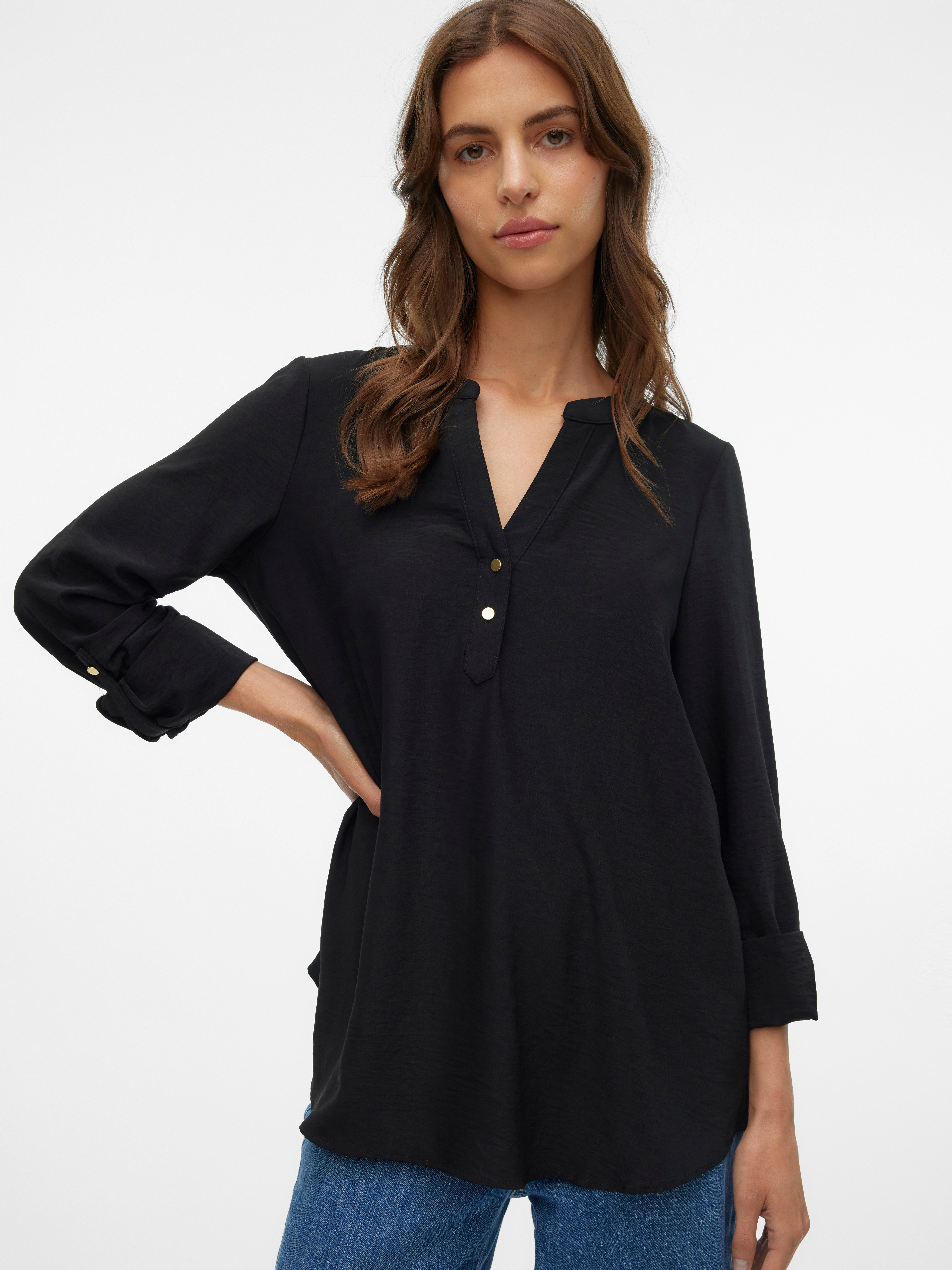 Blusenshirt VMANI LS TOP WVN GA NOOS