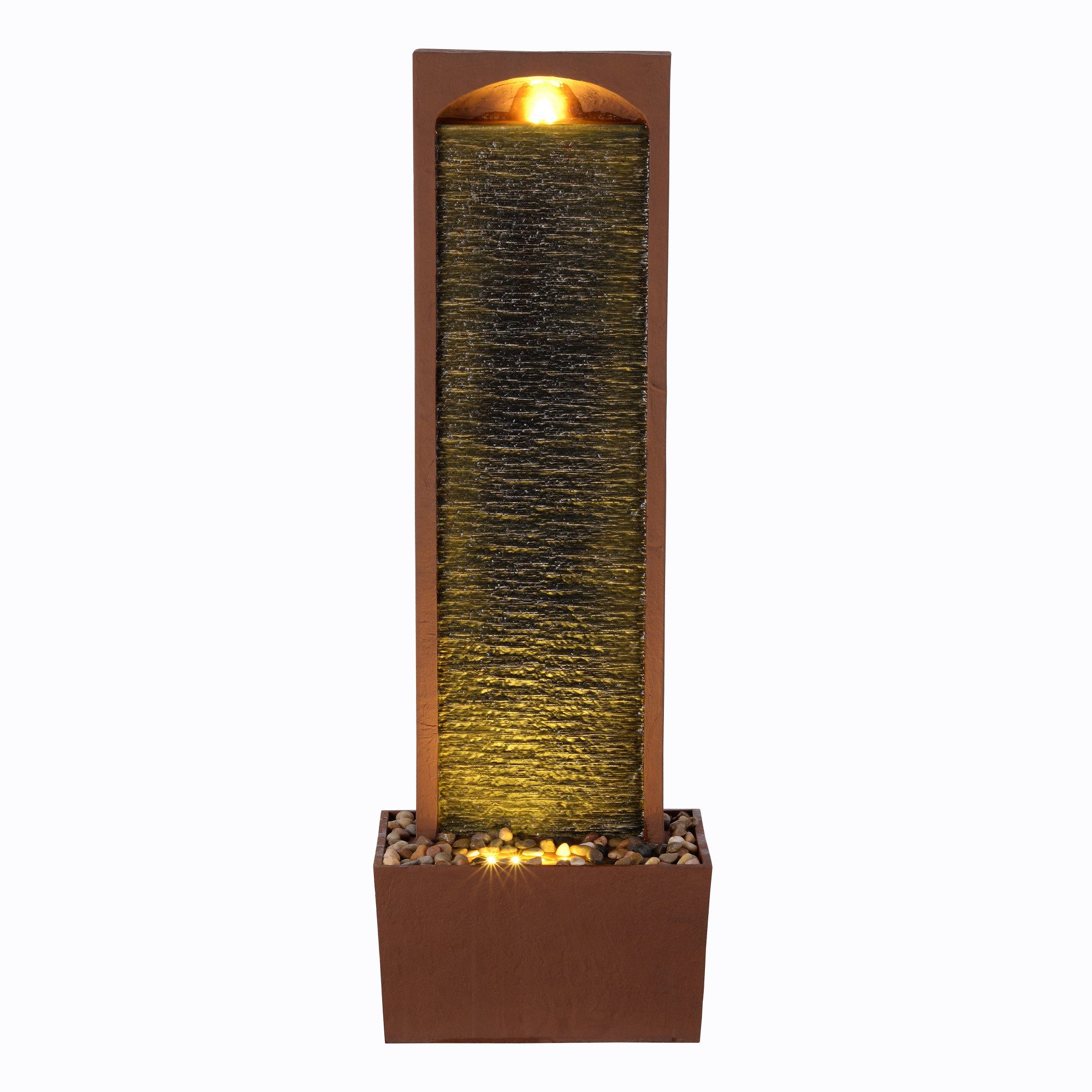 Teamson Home Gartenbrunnen mit LED rot 84 cm
