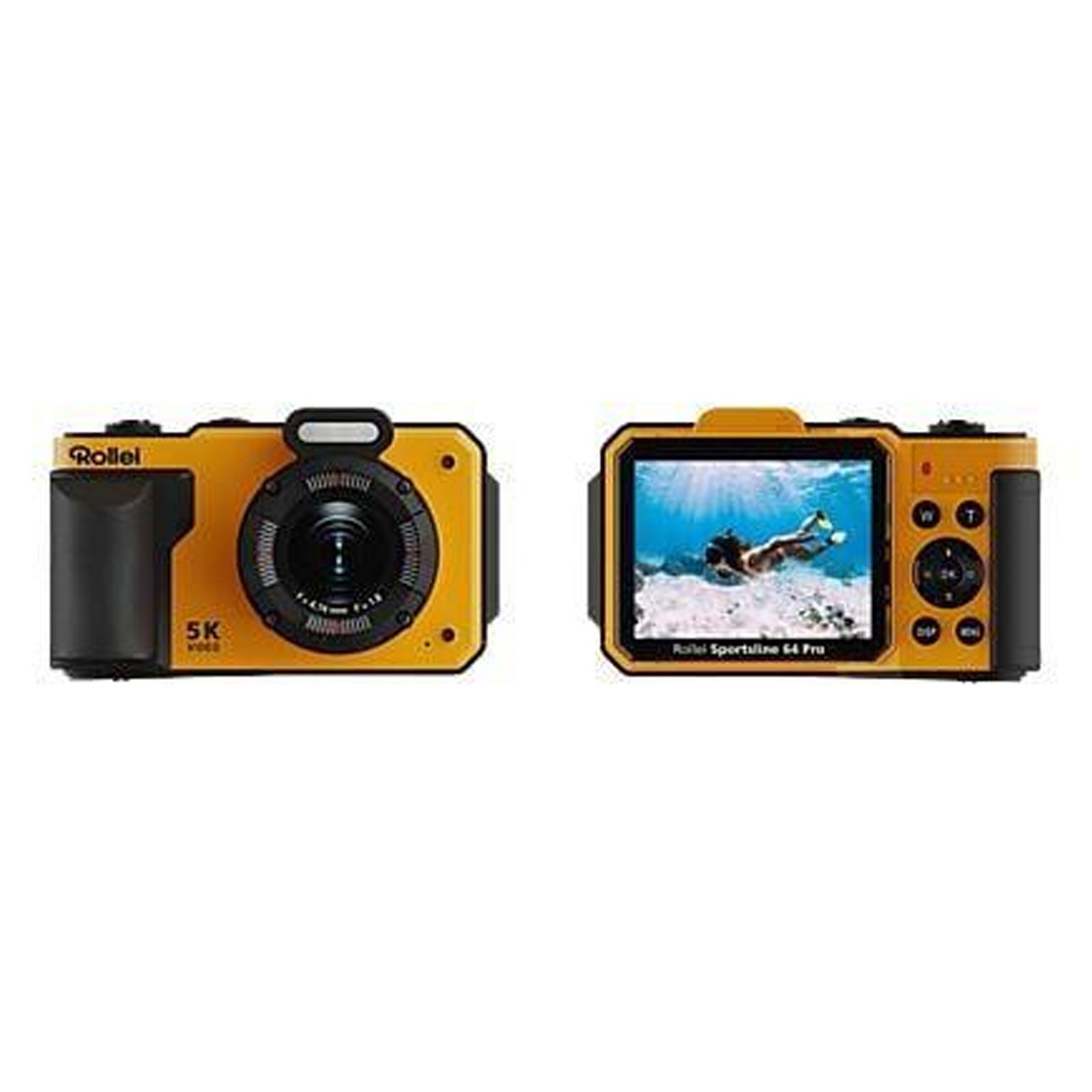 Rollei Sportsline 64 Pro Kompaktkamera (Kompakte wasserdichte Kamera mit 21 MP Sensor und 5K Video)