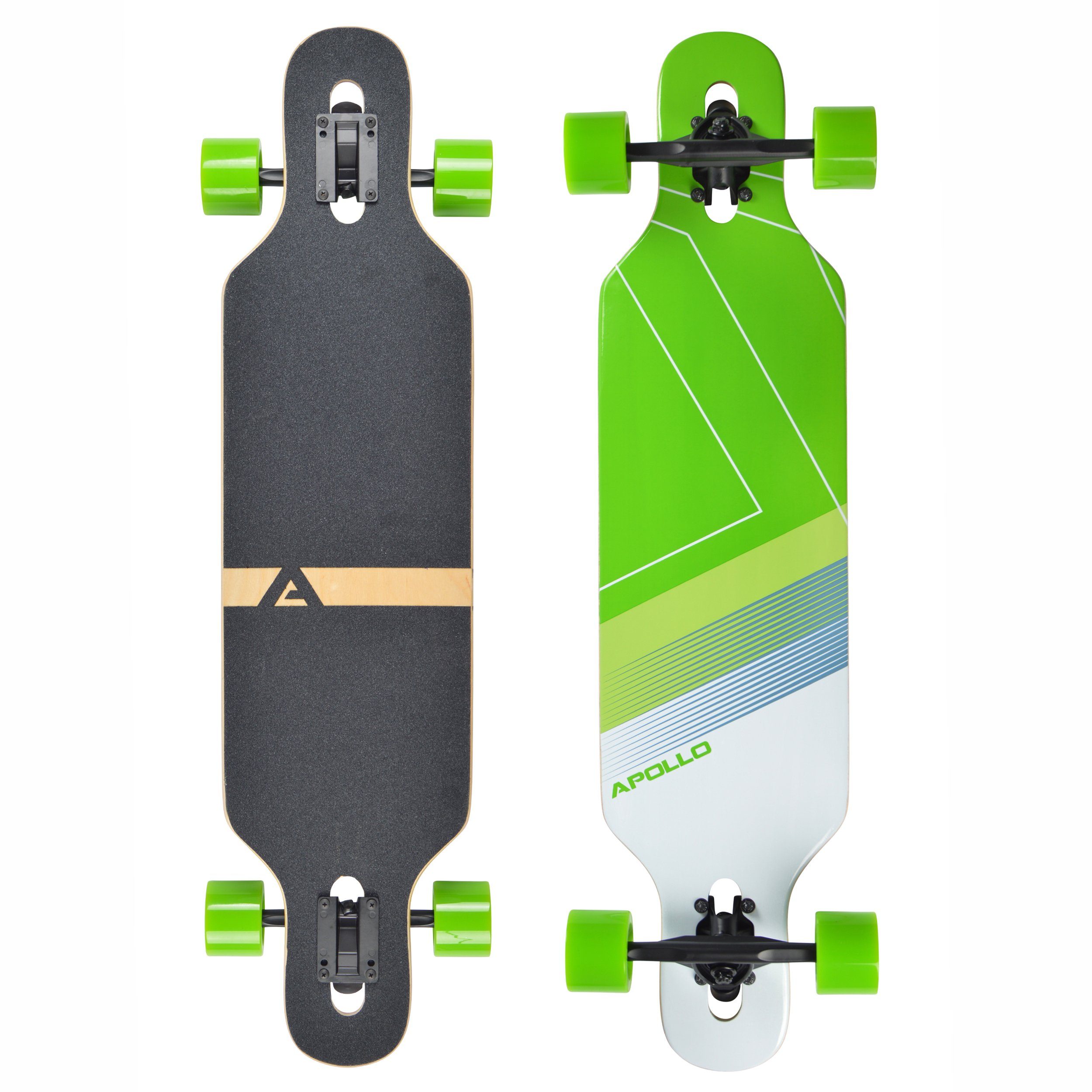 Apollo Longboard Twin Tip DT Longboard 36", gefertigt aus 8 Holzlagen in angesagtem TwinTip-Shape