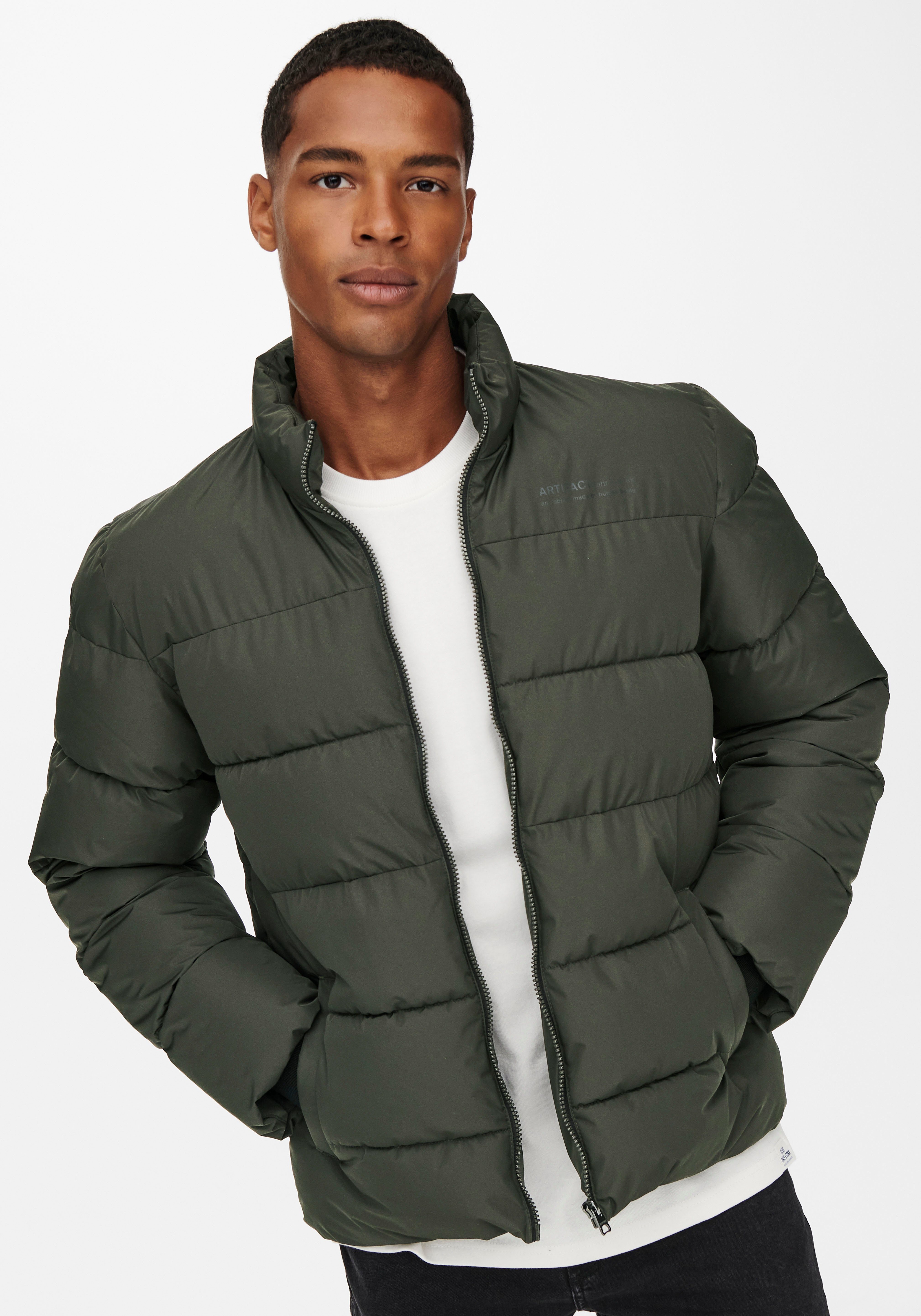 only and sons quilted jacket