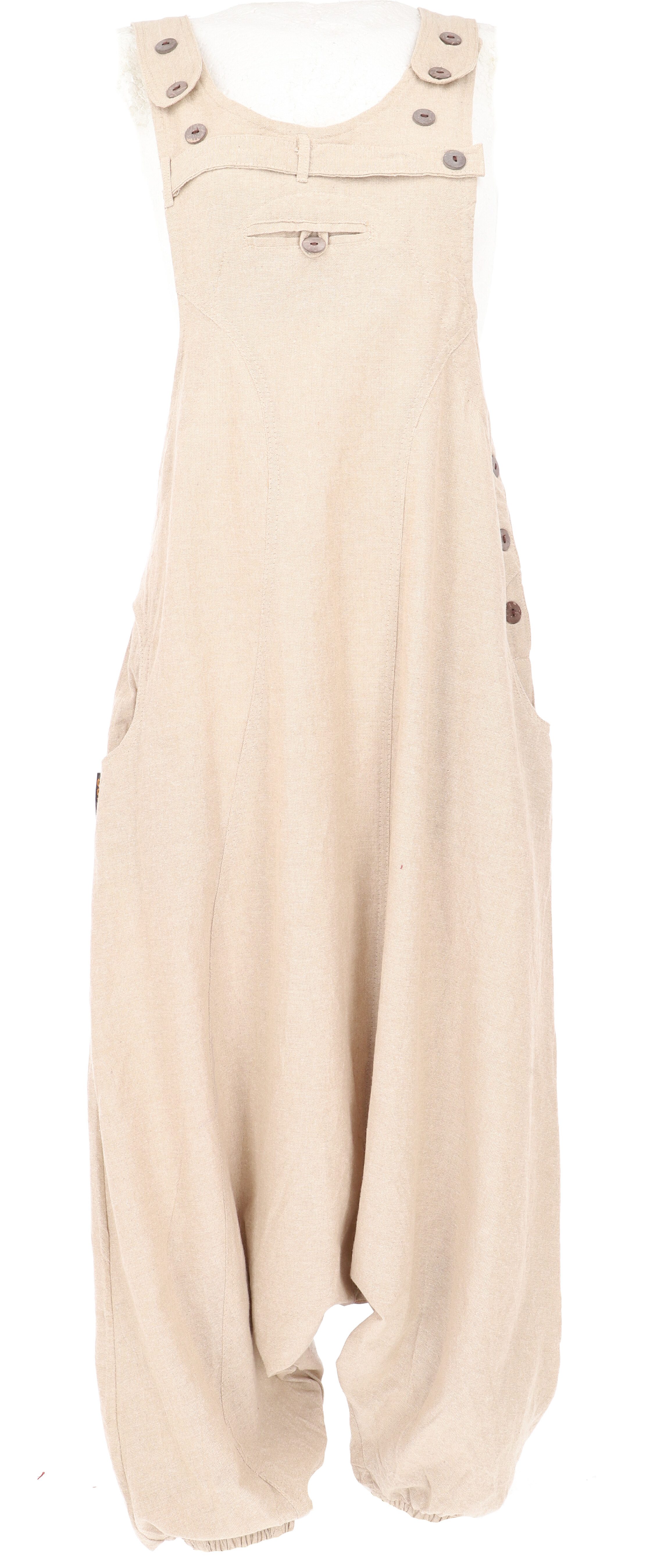 Guru-Shop Relaxhose Bequeme Boho Latzhose, natürlicher günstig online kaufen