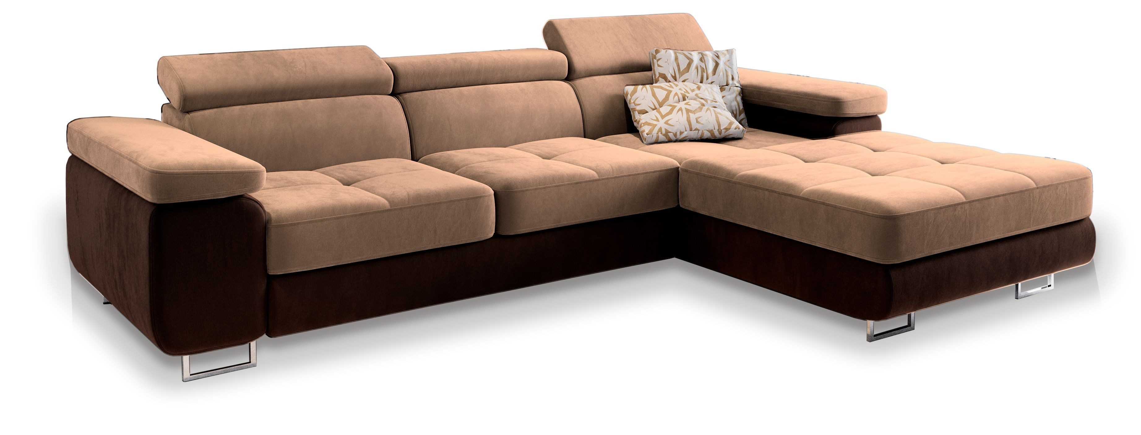 Masseno Ecksofa ELMA mit Schlaffunktion L-Form, Sofa mit Bettkasten günstig online kaufen