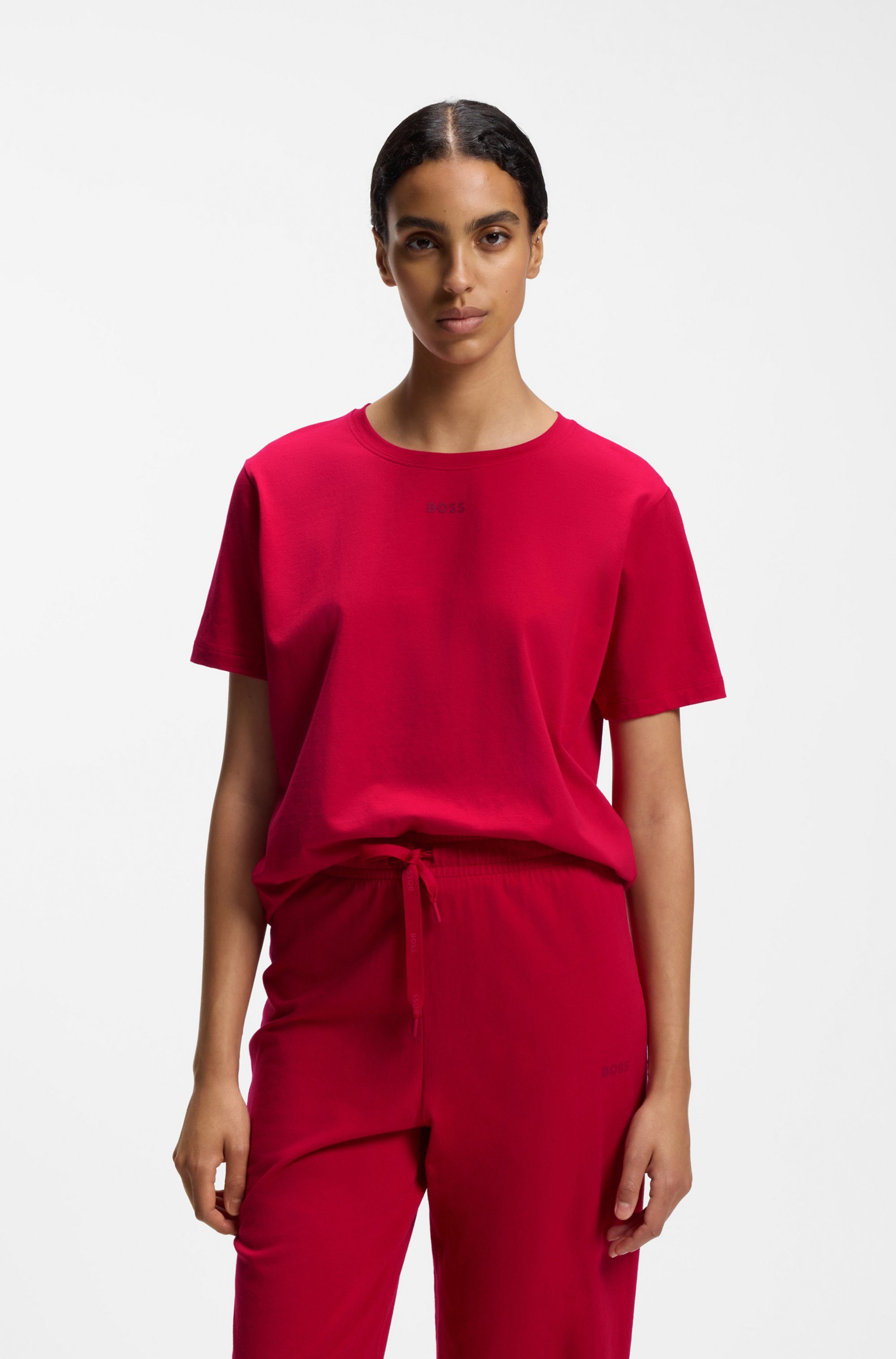 BOSS T-Shirt CI_T-Shirt mit BOSS Logo-Schriftzug & Label