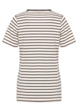 Elkline T-Shirt Anna Basic Streifen Kurzarm Shirt Baumwolle