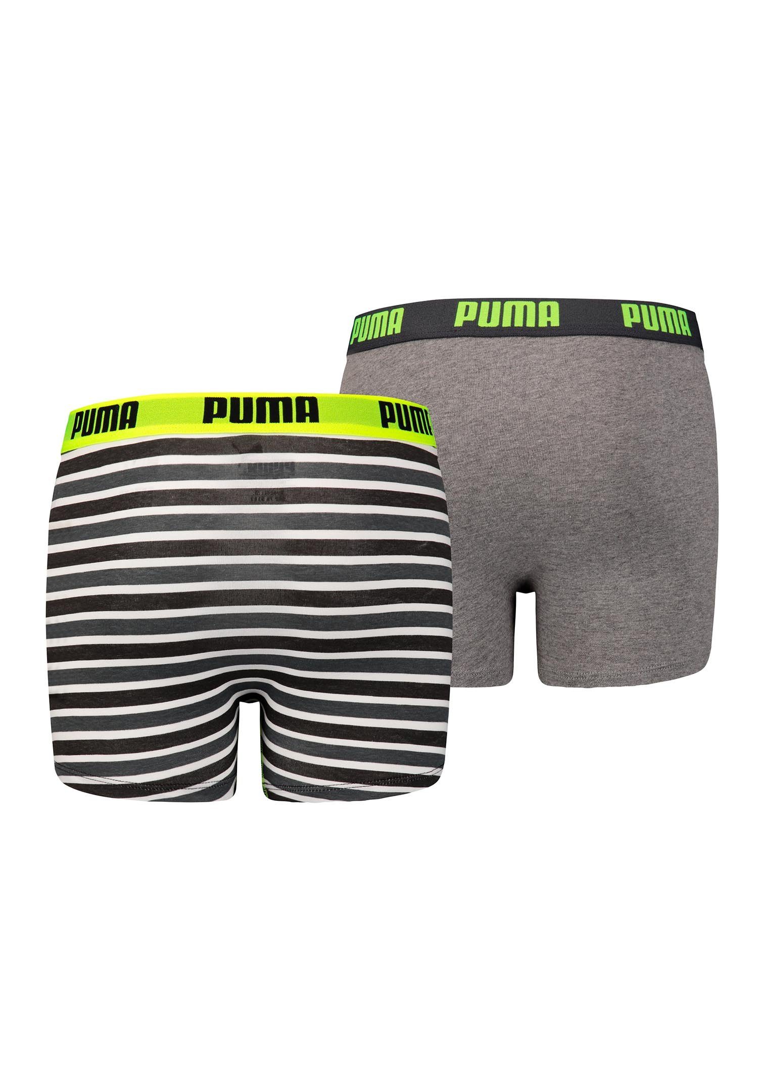 PUMA Boxershorts JUNGEN BASIC BOXER Printed Stripes 2P Basic Boxer Printed Stripe