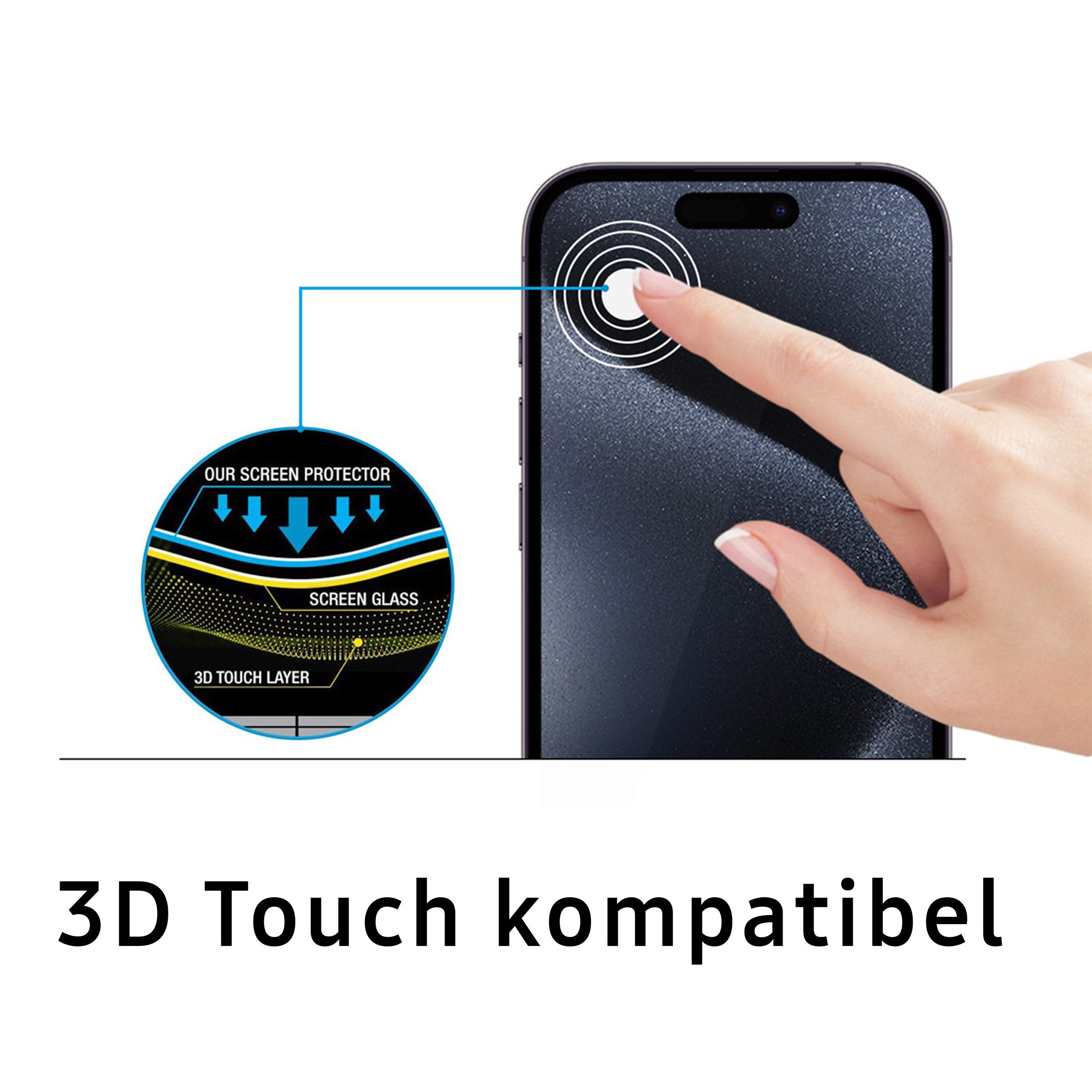 TK-Handel Displayschutzfolie panzerglas 9H Sichtschutz Schutzglas Schutzfolie Glas Folie für iPhone 17 Pro, Displayschutzfolie, Displayschutz, Hartglas, Display – Bild 4 von 5