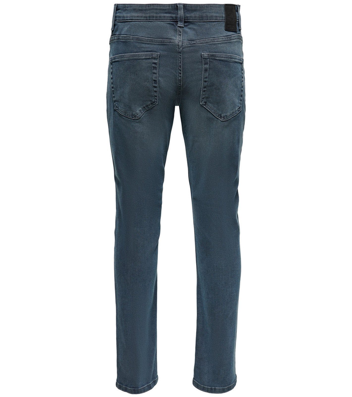 ONLY Jeans SONS 22017090 Five-Pocket-Hose Slim Stoffhose Life Grau Freizeit-Hose Fit SONS Herren Loom & ONLY &