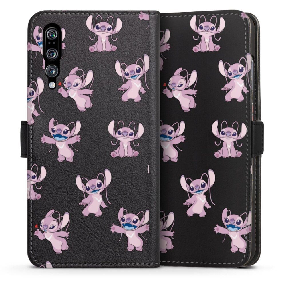 DeinDesign Handyhülle Lilo & Stitch Engel Disney Angel Faces Pattern Transparent, Huawei P20 Pro Hülle Handy Flip Case Wallet Cover Handytasche Leder