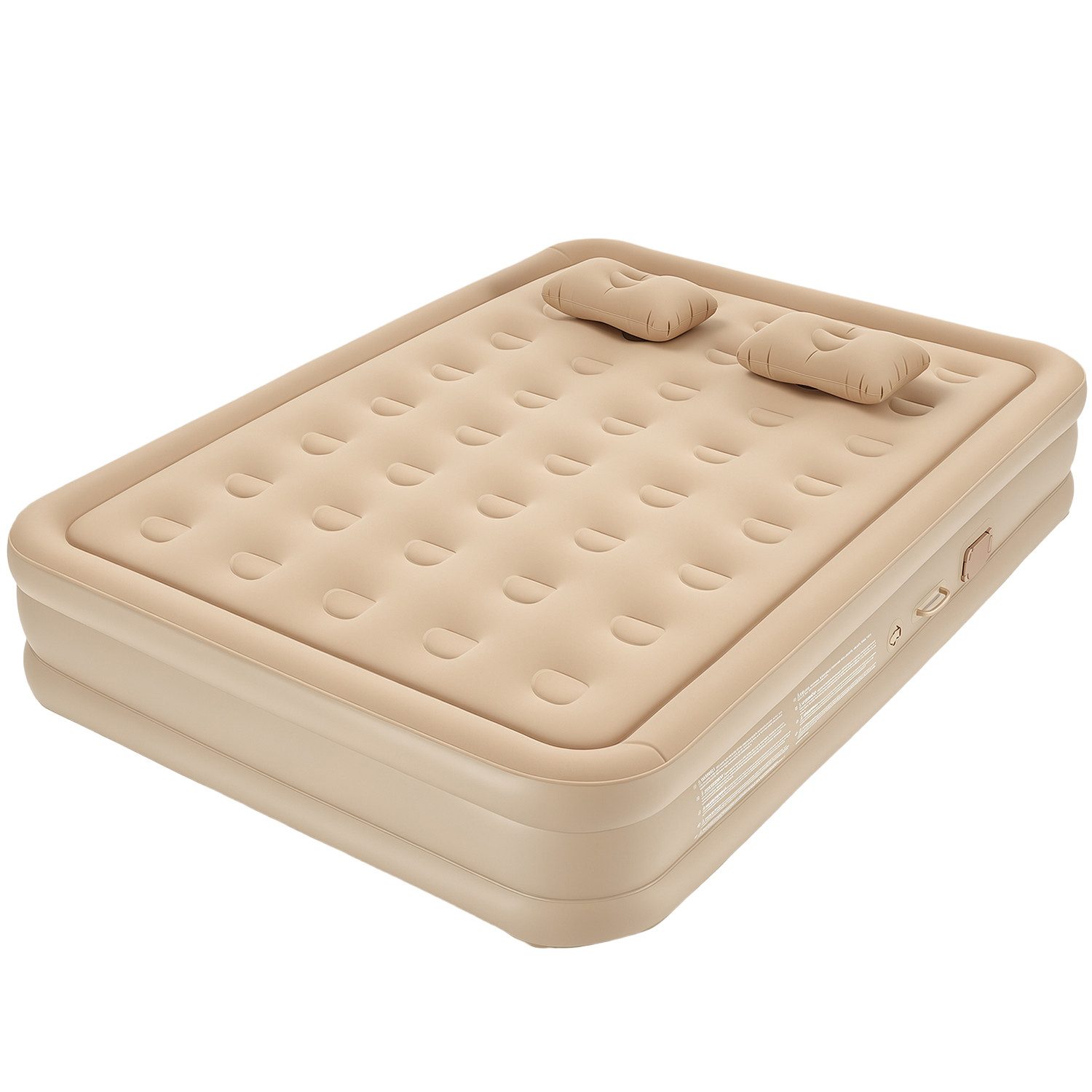 kehot Luftbett Luftbett 202×150×38 cm mit integrierter elektrischer Pumpe, (Doppel Luftmatratze mit 2 Kissen & Akku-Pumpe 2000 mAh, Campingbett mit Beflockung, schnell aufblasbar & platzsparend), Outdoor & Gästebett mit stabiler Höhe 38 cm für hohen Komfort