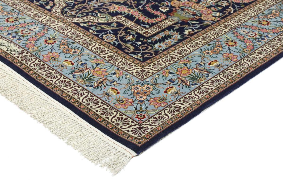 Orientteppich 6 Seidenkette Isfahan Nain 141x219 Handgeknüpfter mm Trading, rechteckig, Signiert Orientteppich, Höhe: