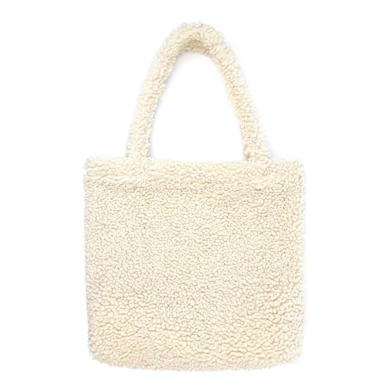 ITALYSHOP24 Schultertasche ITALY DAMEN TEDDY TASCHE Shopper Plüsch Hobo Tote Bag Pelz Teddyfell, Handtasche, Felltasche, Umhängetasche Wintertasche