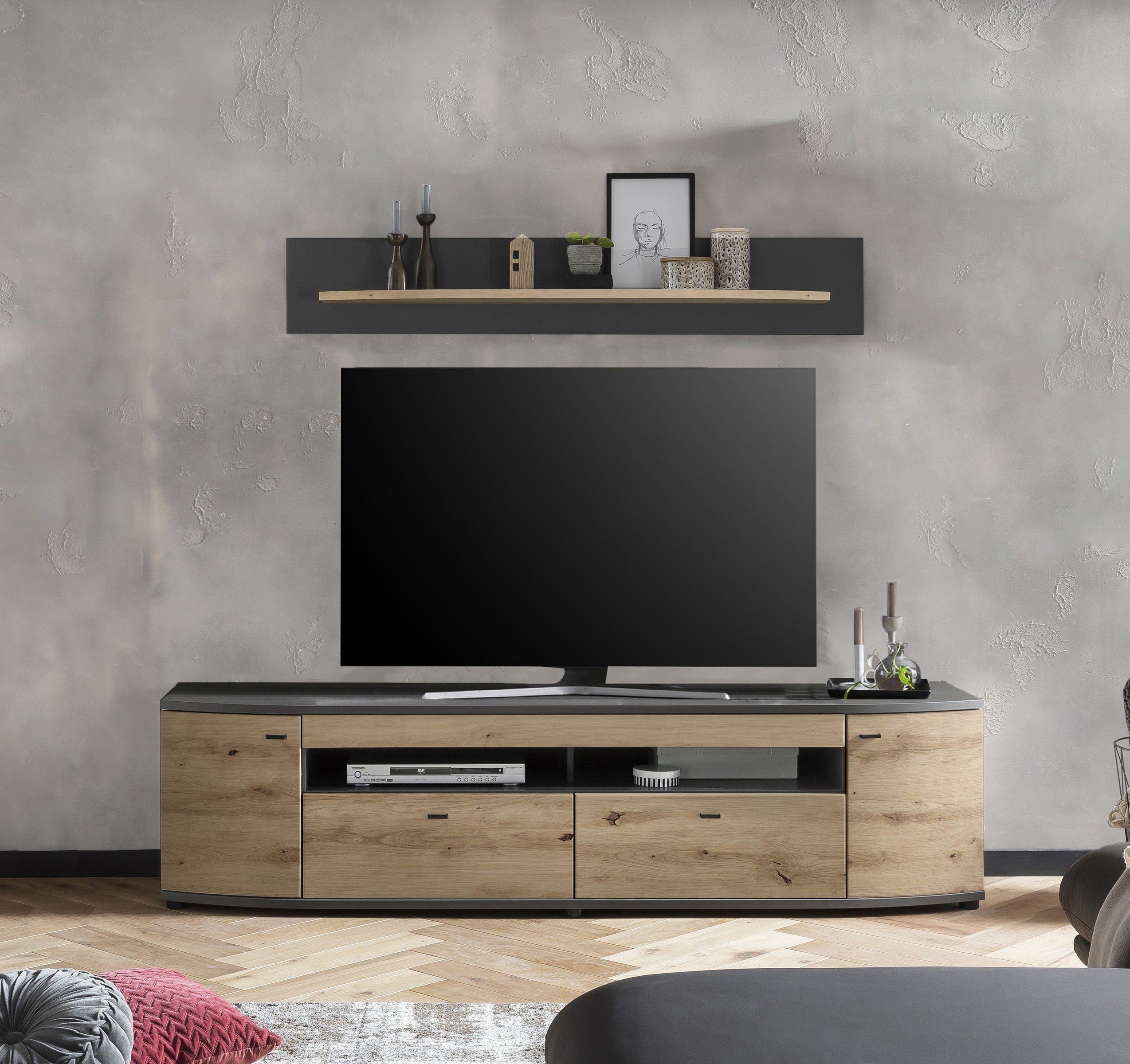 Forestdream Wohnwand in Dekor Artisan Eiche, (BxHxT: 200x166,3x46,4 cm)