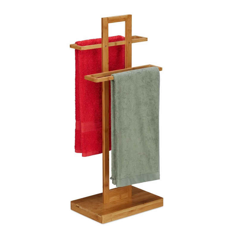 relaxdays Handtuchständer »Bambus Handtuchhalter stehend«