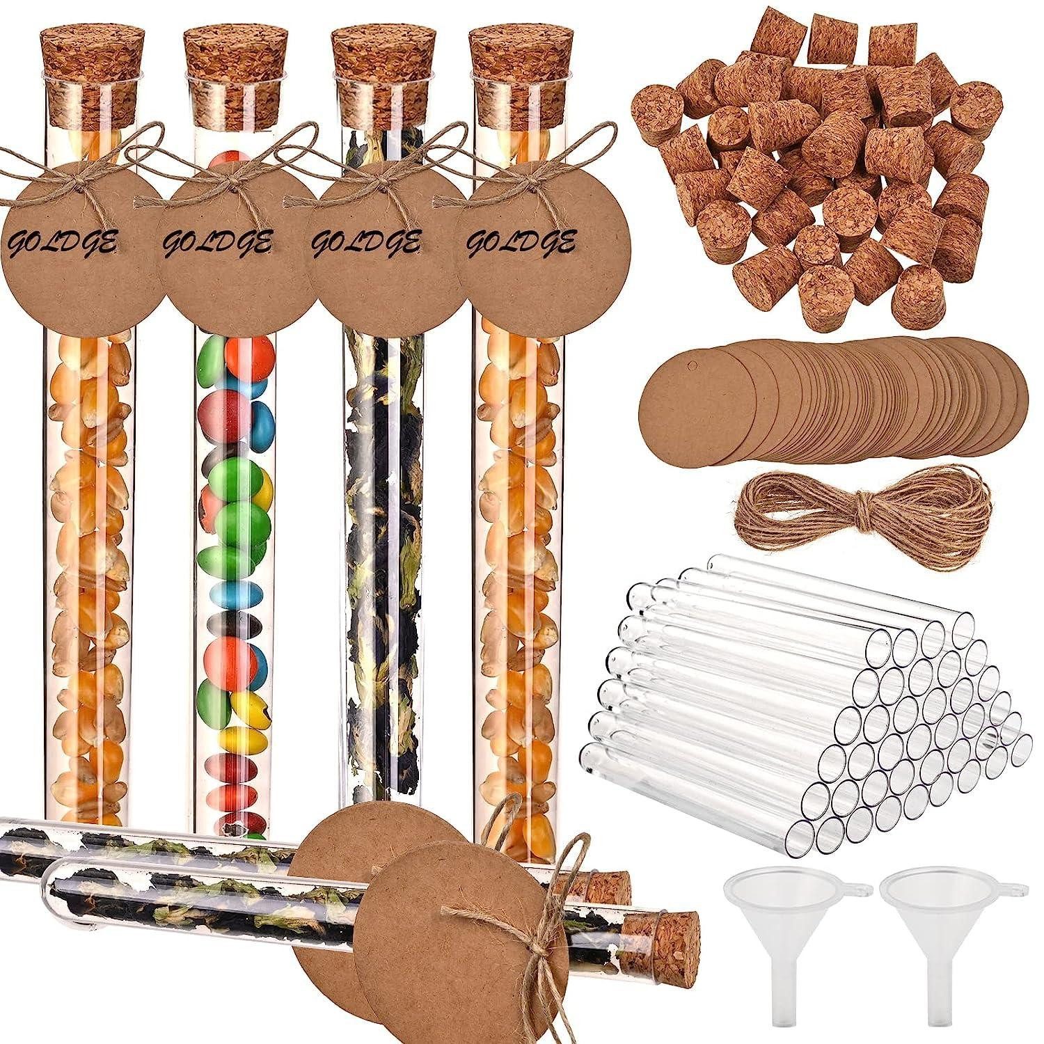 LuxusKollektion Einweggläser 40 Stück Reagenzgläser Kunststoff Transparent mit