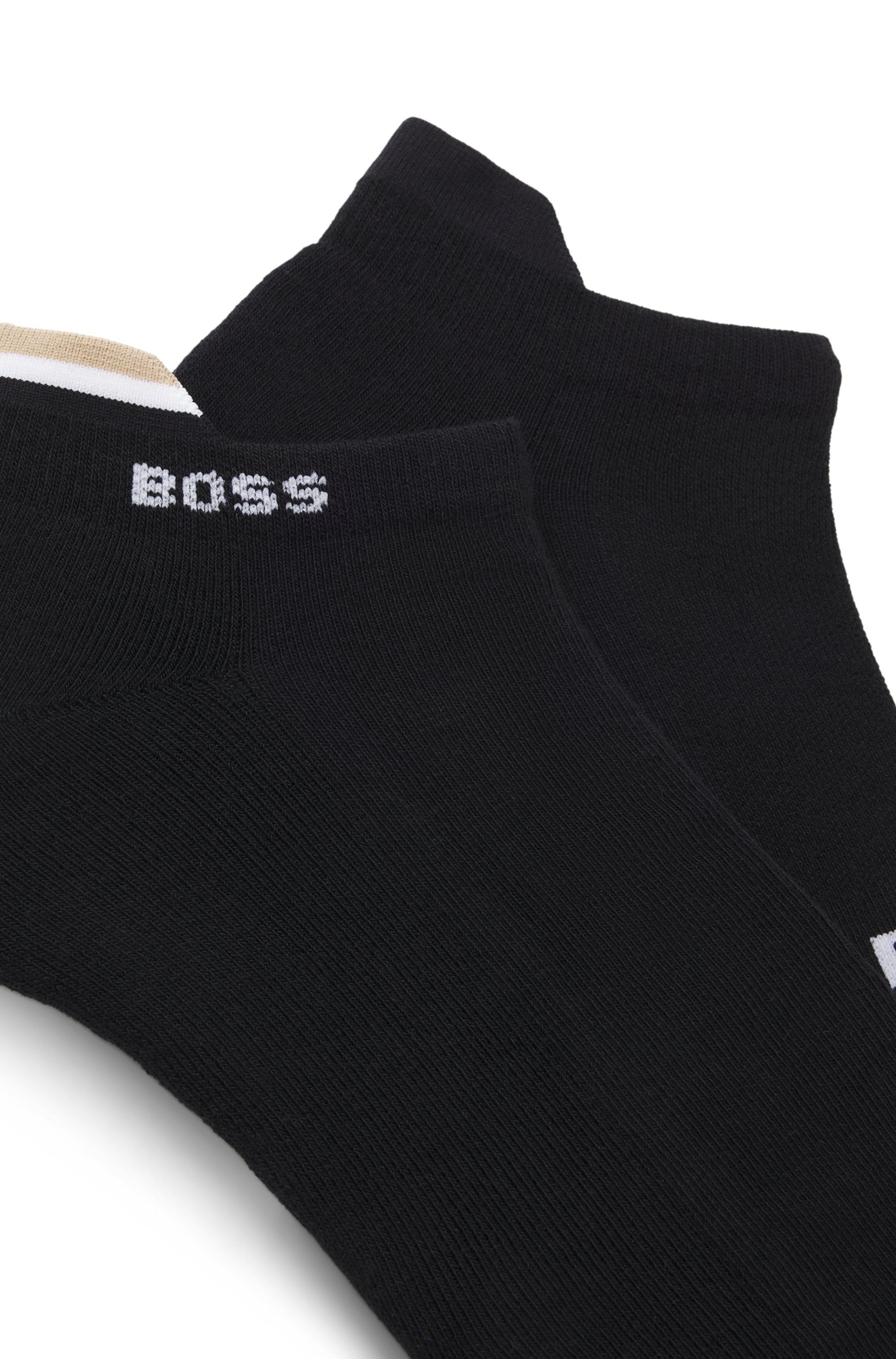 BOSS Kurzsocken 2P AS Iconic Loop CC (2-Paar) mit Signature-Streifen und Logo-Details
