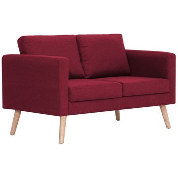 furnicato 2-Sitzer 2-Sitzer-Sofa Stoff Weinrot