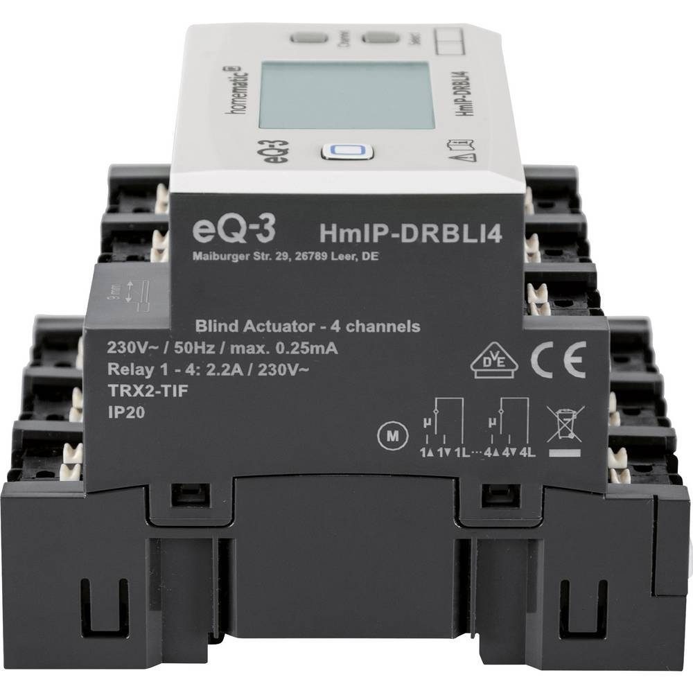 Homematic IP Jalousieaktor für Hutschienenmontage - 4-fach 154362A0 Smart-Home-Steuerelement