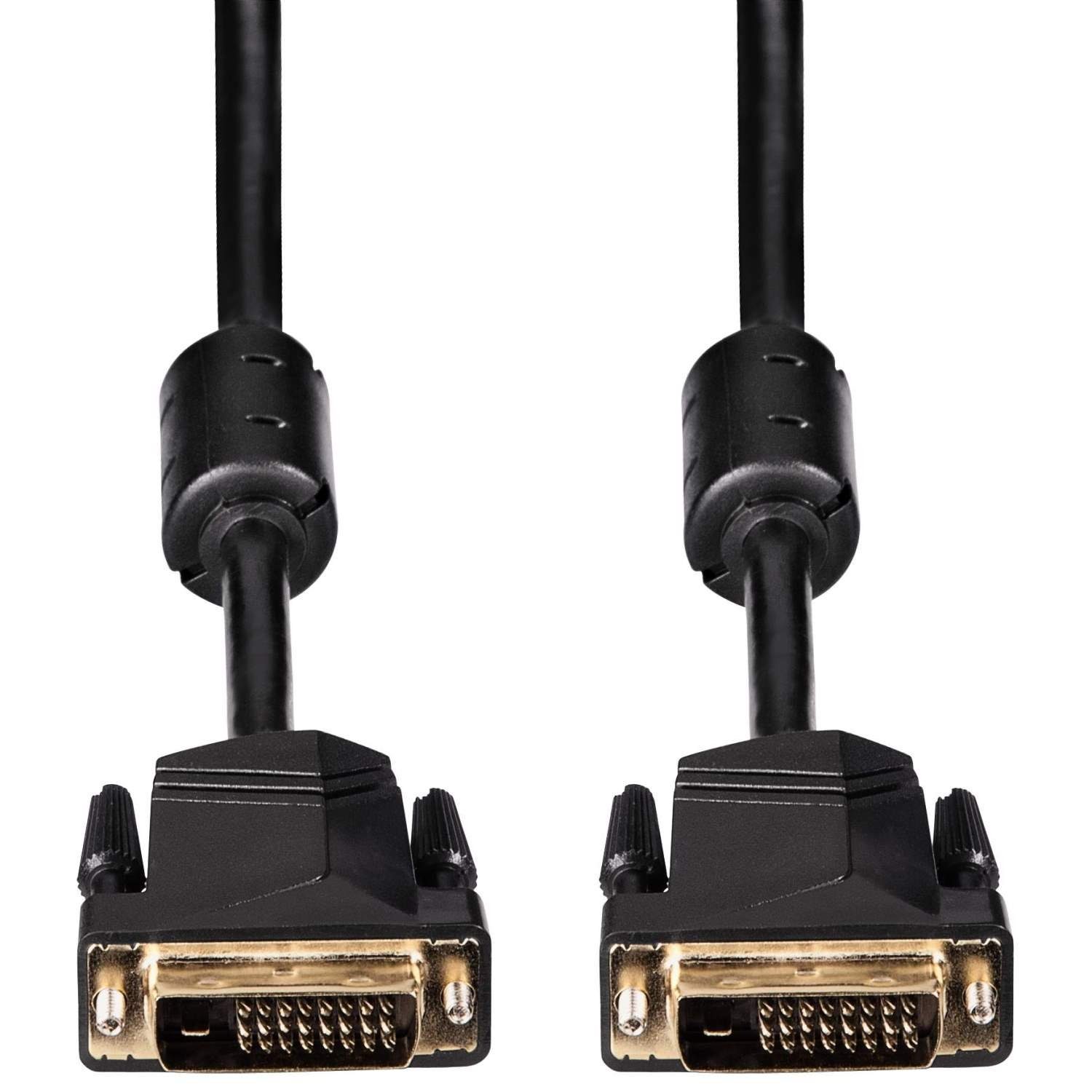 Hama HQ 3m DVI-Kabel DVI-D 24+1 Pol. vergoldet Video-Kabel, DVI-D, (300 cm), Anschlusskabel Monitor 2x DVI-D 24+1 Dual-Link Stecker