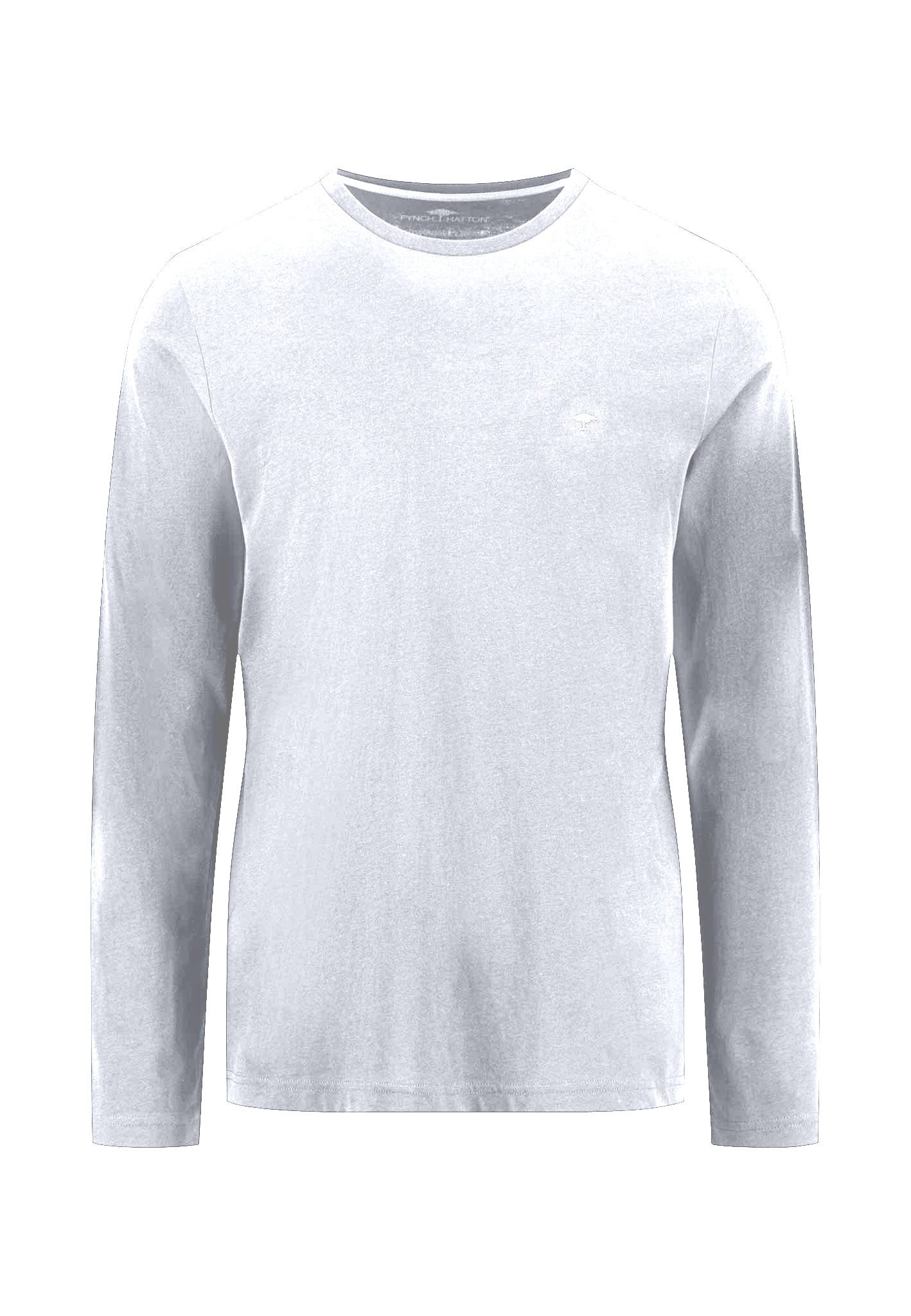 FYNCH-HATTON Langarmshirt mit Logo-Bestickung auf der günstig online kaufen