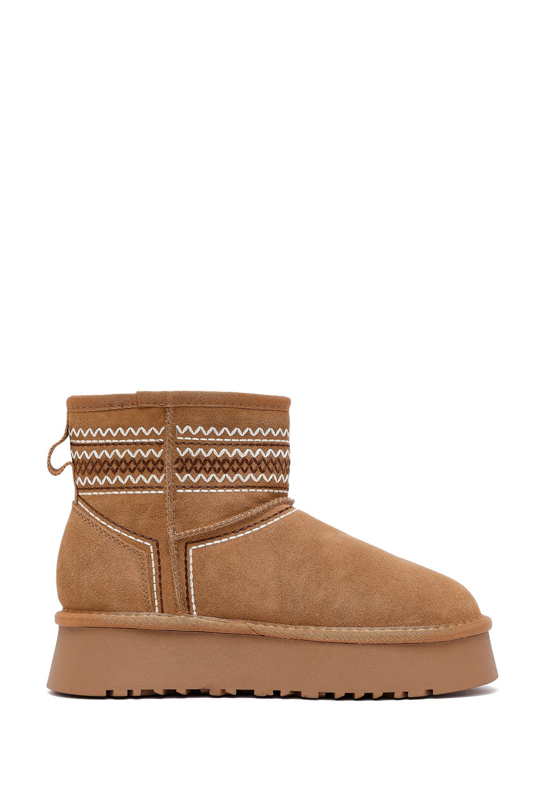 Derimod Teddy-Stiefel aus Veloursleder Ankleboots