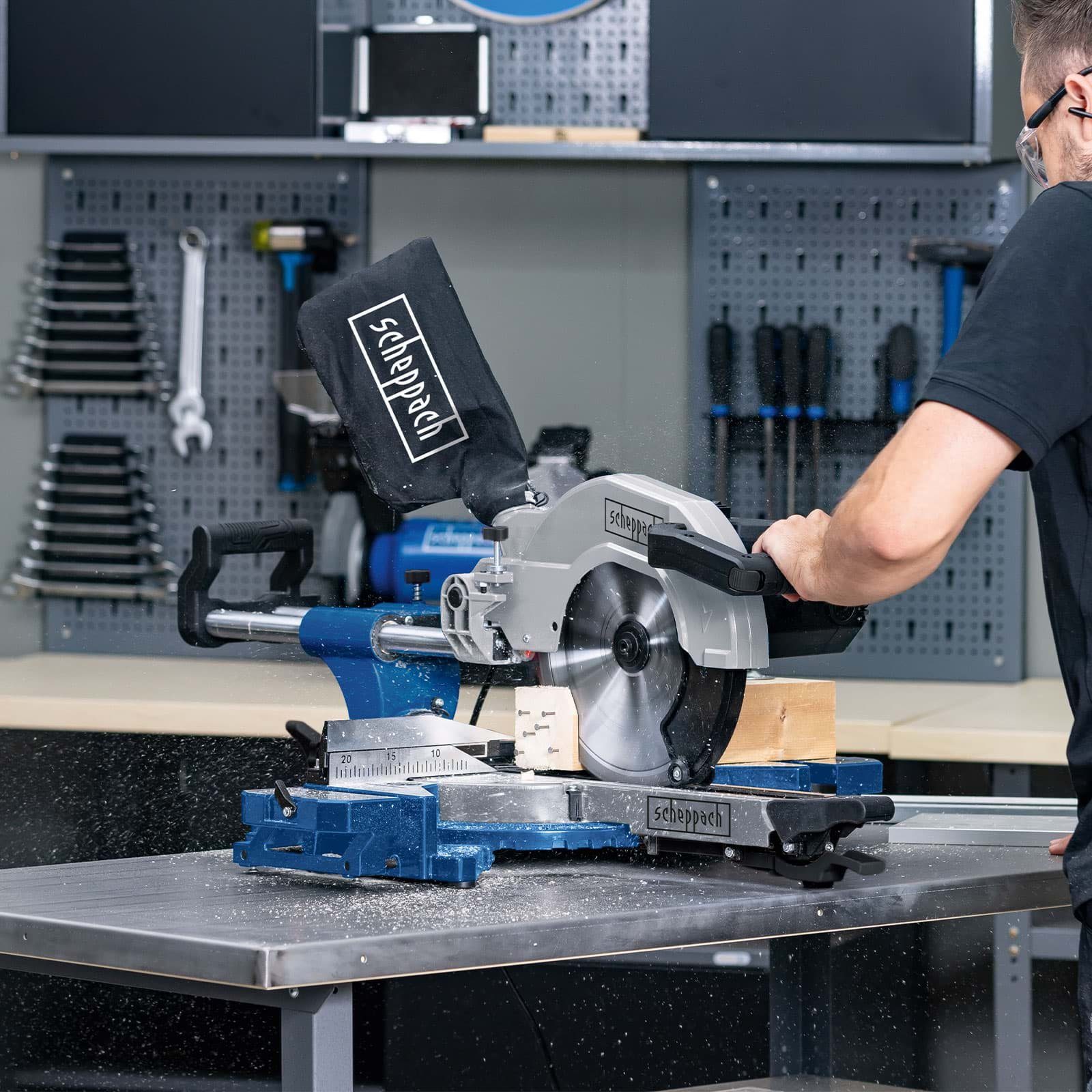 Scheppach Zug- und Kappsäge Scheppach HM110MP Zugsäge Kappsäge Gehrungssäge mit Laser + Softstart