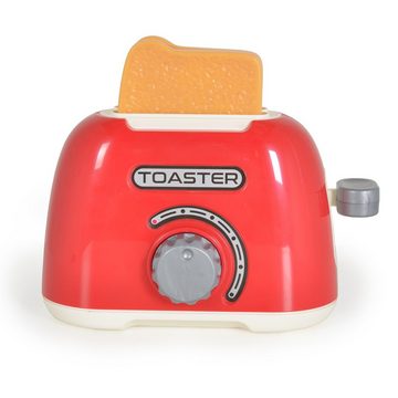 Moni Kinder-Toaster Spielzeug Frühstücksset Toaster, Entsafter, zwei Toastscheiben, eine Zange