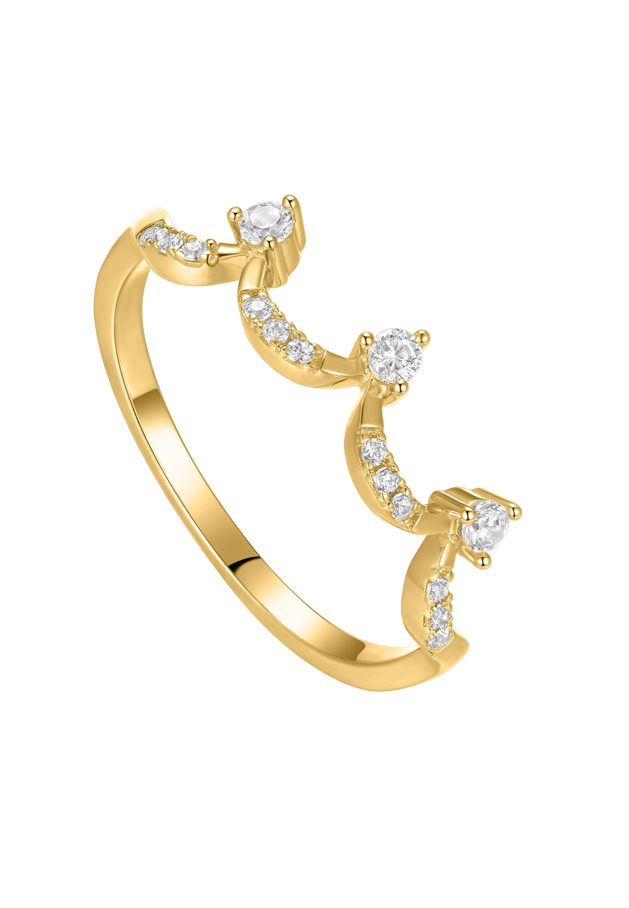 NANA KAY Fingerring NANA KAY Gold, mit farblosem Stein