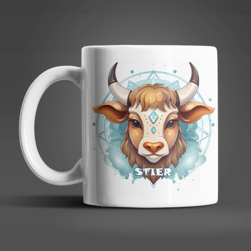 WS-Trend Tasse Alle Sternzeichen Tierkreis Kaffeetasse Teetasse, Keramik, Geschenkidee Geschenk 330 ml