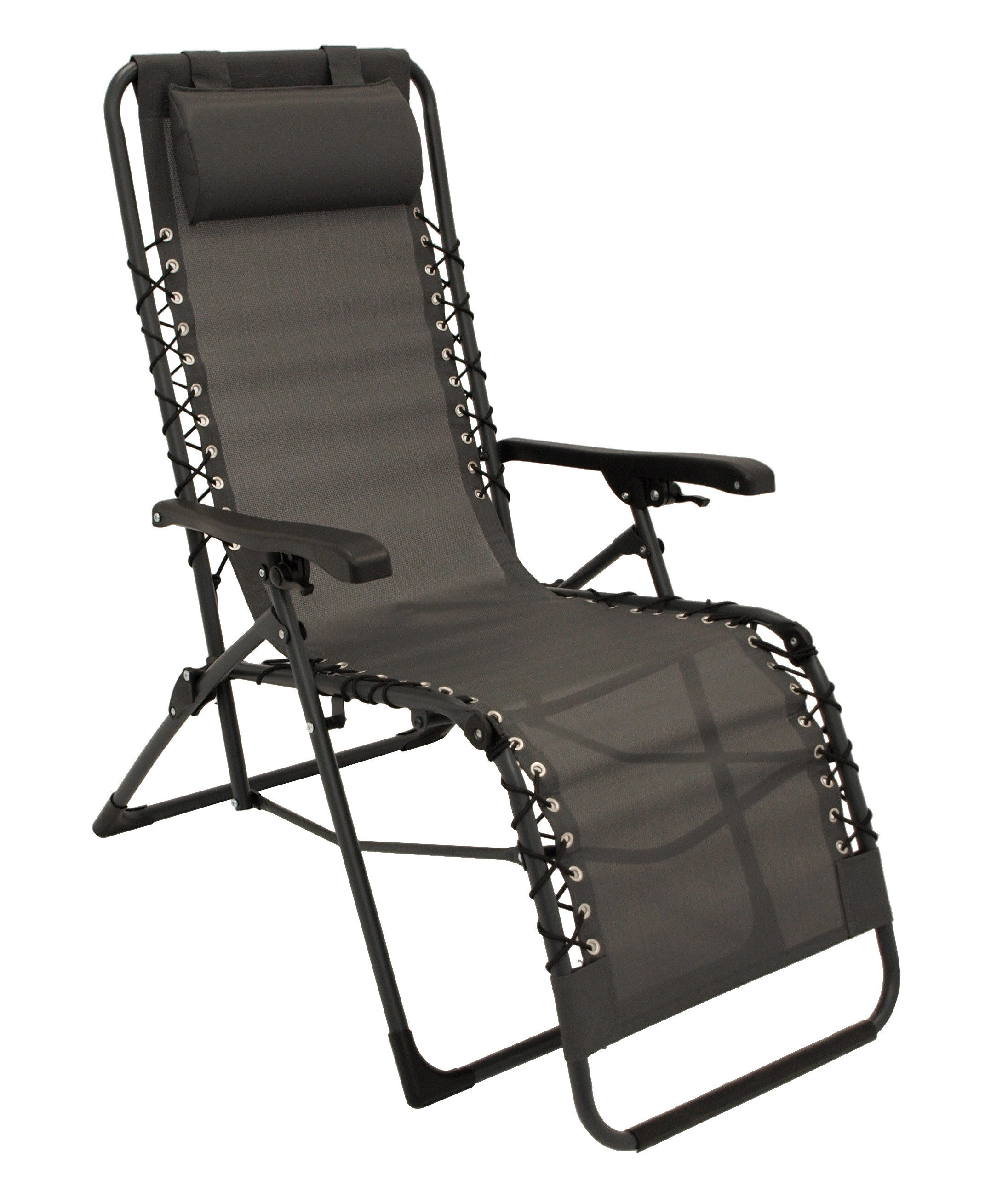 DEGAMO Relaxsessel NIZZA, Kunstgewebe 2*1 grau, stufenlos verstellbar, faltbar