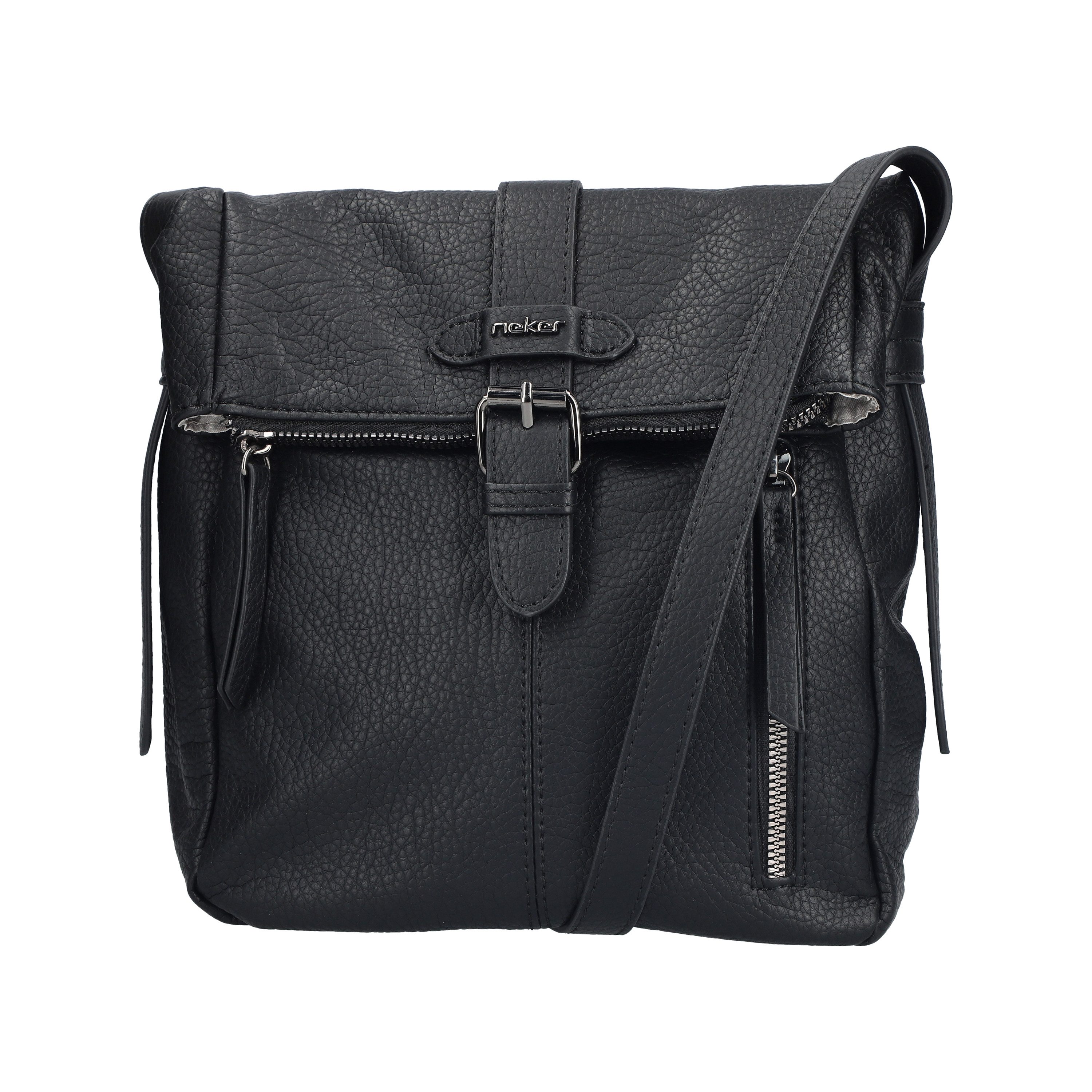 Rieker Umhängetasche, Damen-Handtasche, Schultertasche, Überschlag mit Schnallenverschluss