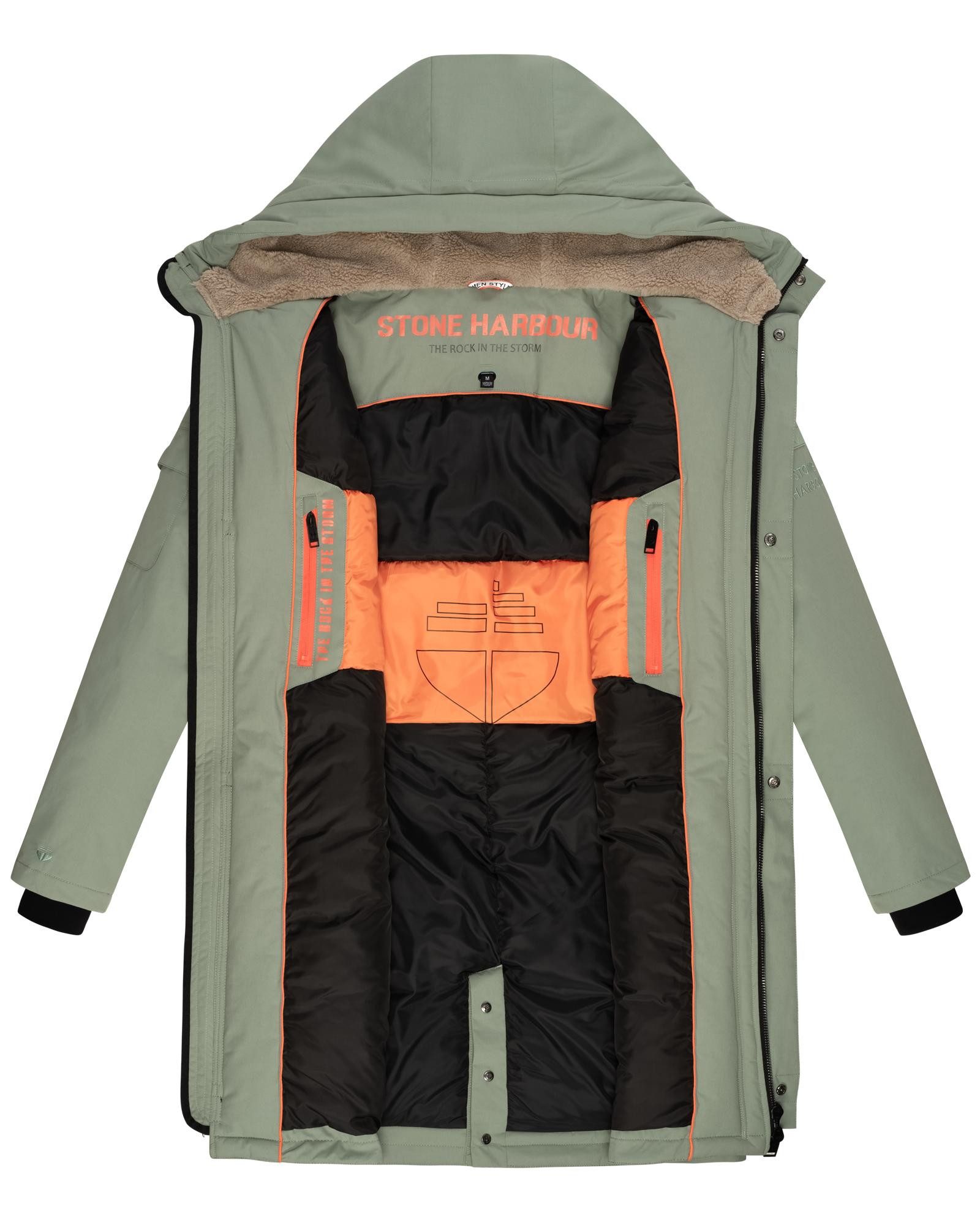 Stone Harbour Wintermantel Cyriaan XX Langer Herren Winterparka mit großen Eingrifftaschen