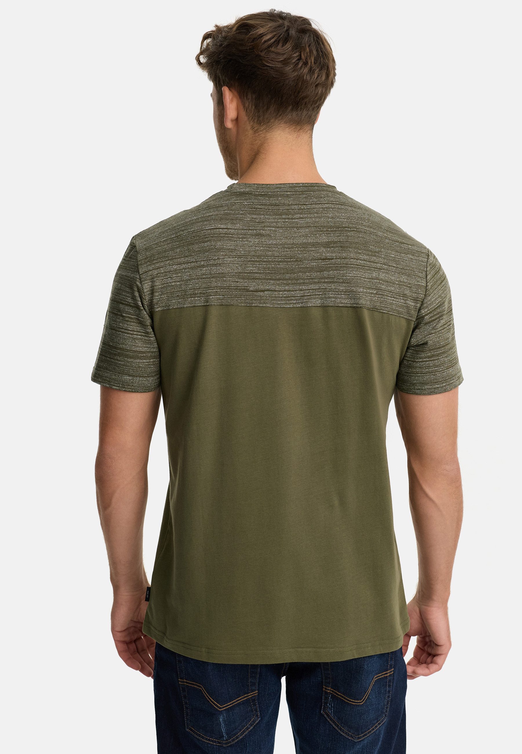 Indicode T-Shirt Herren INSprings Shirt Tee Herrenshirt mit dezenter Brusttasche aus angenehmem Material